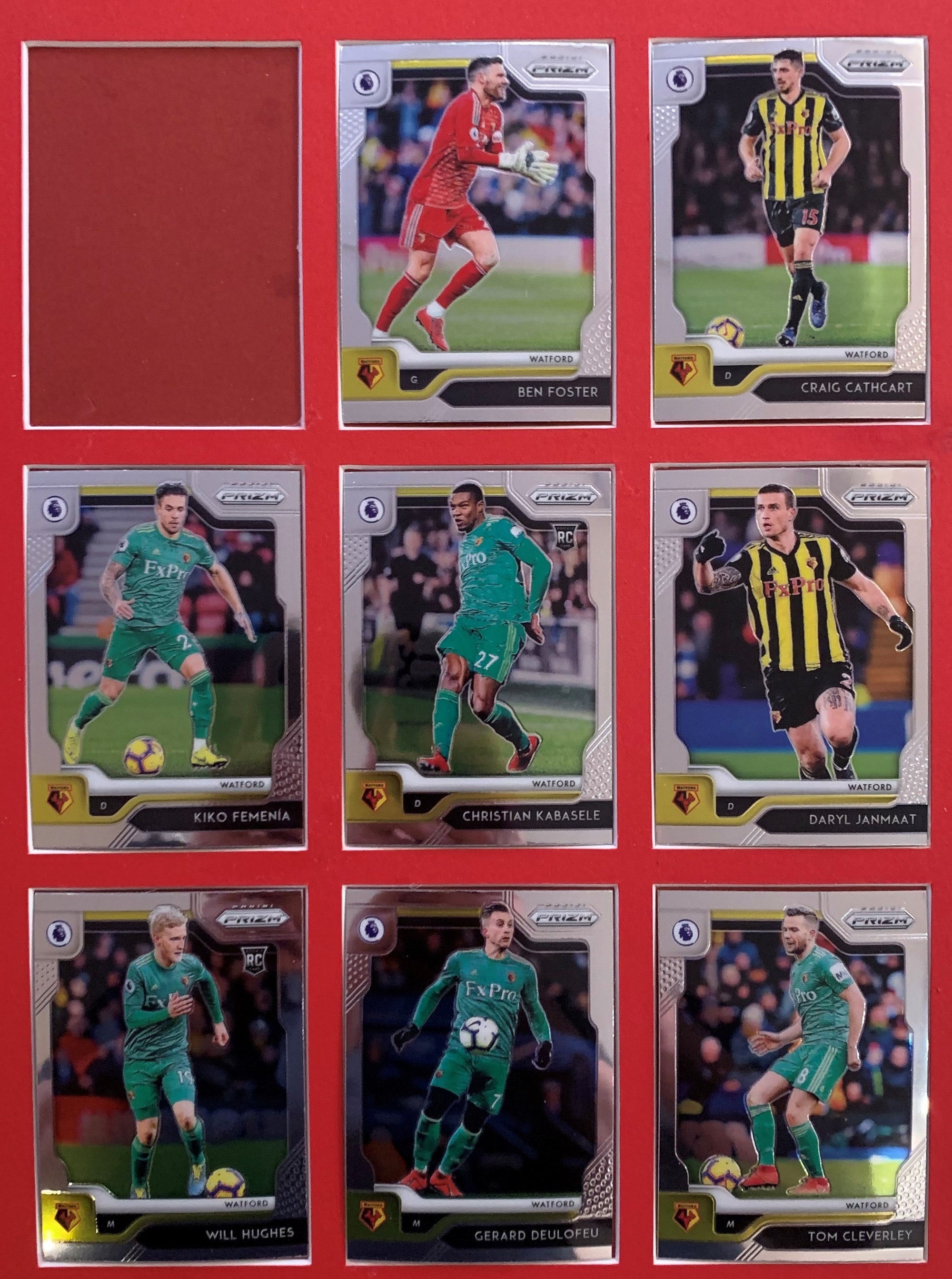 000. WATFORD -  KOMPLETT SETT MED PANINI PRIZM PREMIER LEAGUE 2019/20