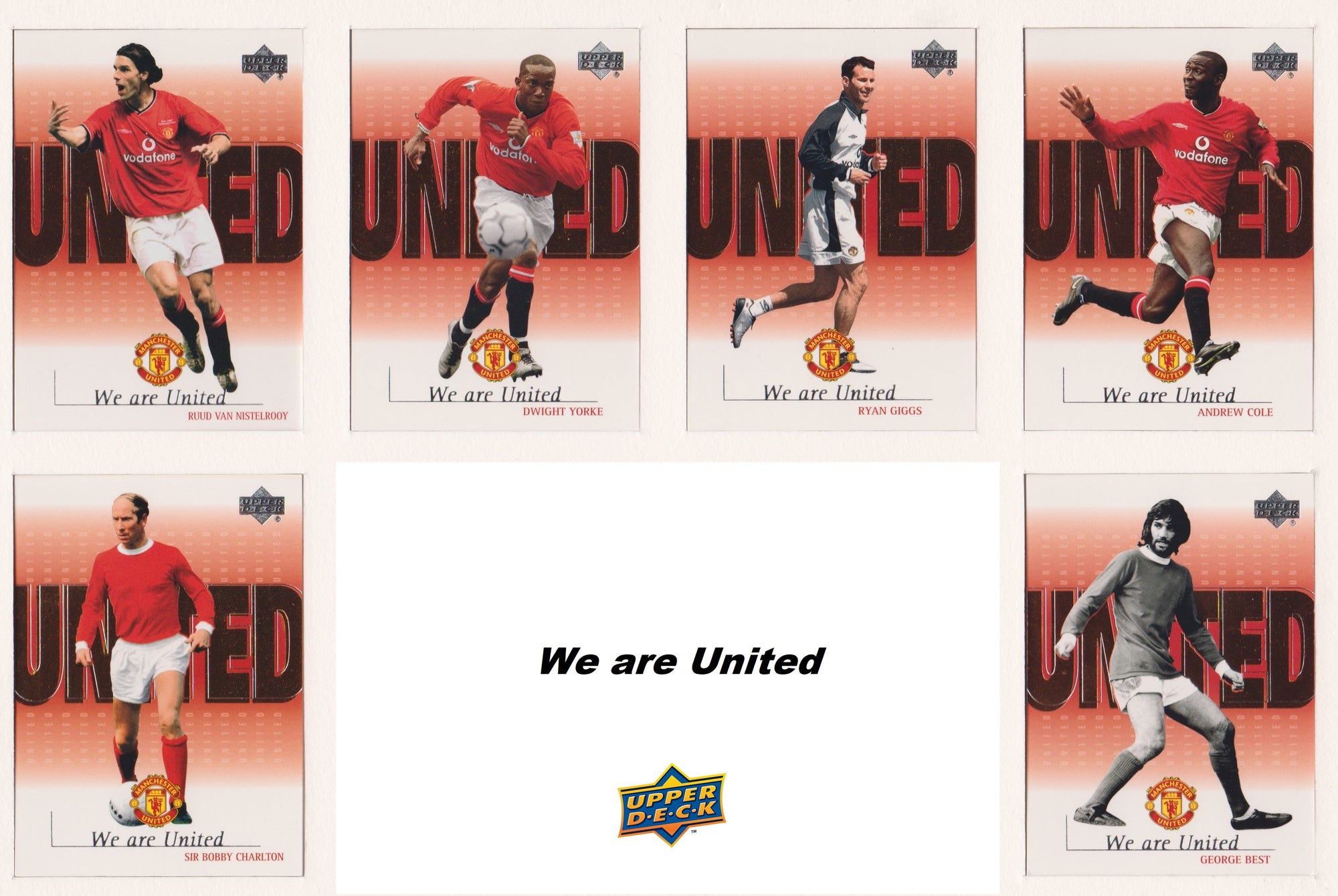 000. MANCHESTER UNITED - KOMPLETT SETT UPPER DECK 2001 - WE ARE UNITED