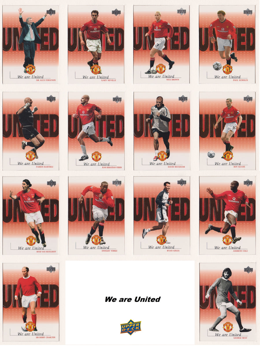 000. MANCHESTER UNITED - KOMPLETT SETT UPPER DECK 2001 - WE ARE UNITED