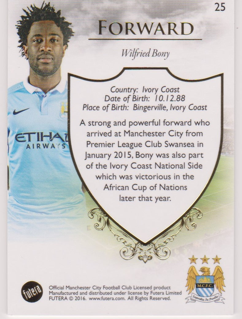 025. WILFRIED BONY - CLUB BASE - MANCHESTER CITY