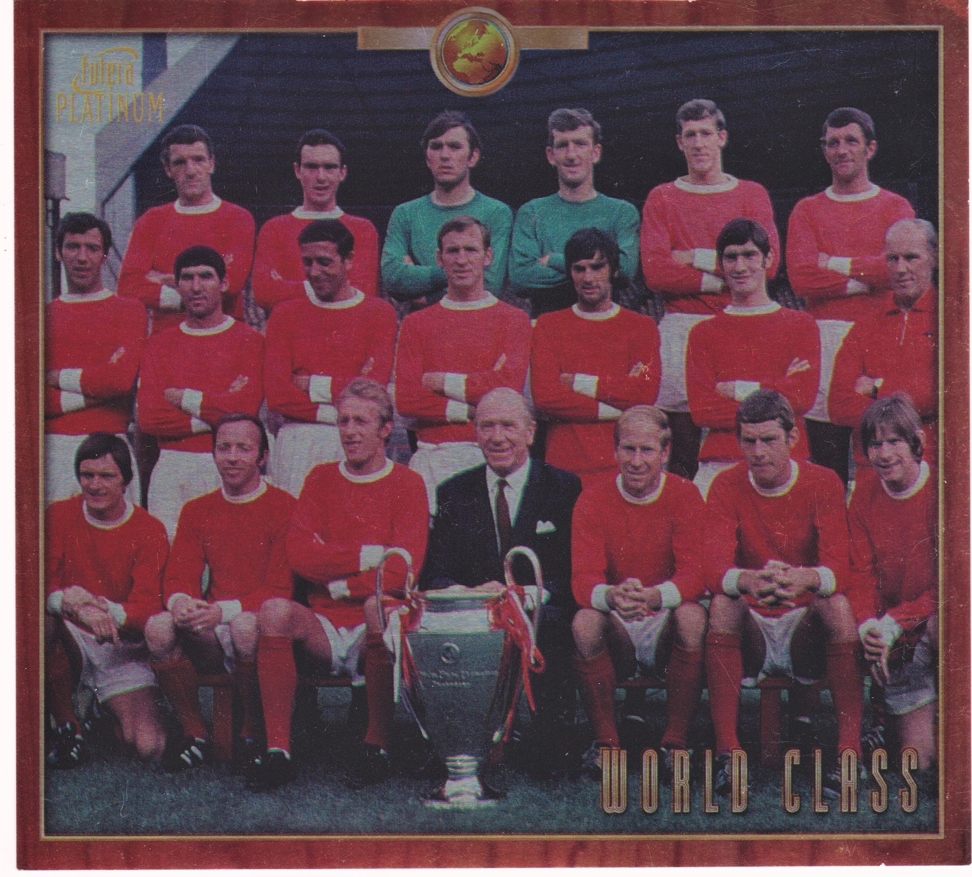 MANCHESTER UNITED - WORLD CLASS - FUTERA PLATINUM 1998 CARD 4 OF 300