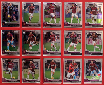 000. WEST-HAM UNITED KOMPLETT SETT MED PANINI PRIZM PREMIER LEAGUE 2019/20