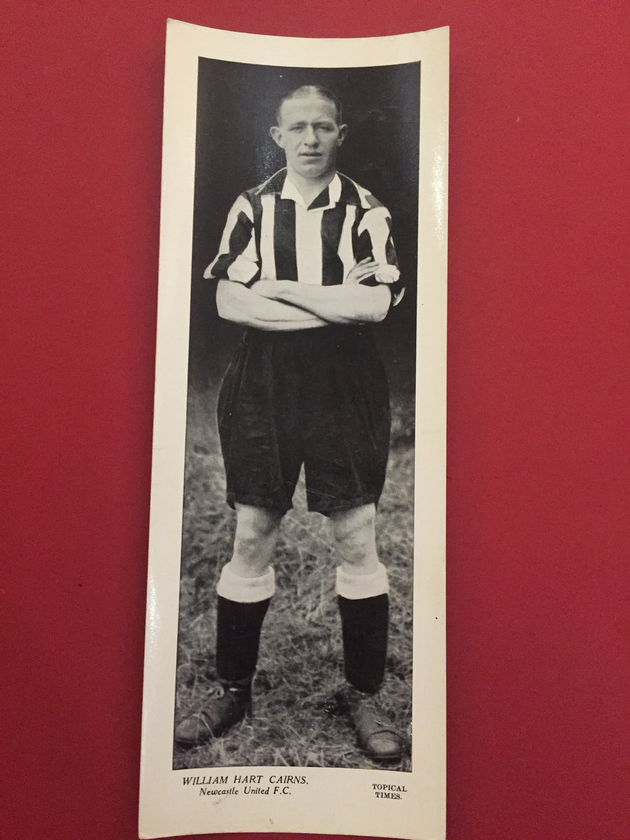 WILLIAM HART CAIRNS - NEWCASTLE UNITED - ORGINALT FOTBALLKORT FRA 1939