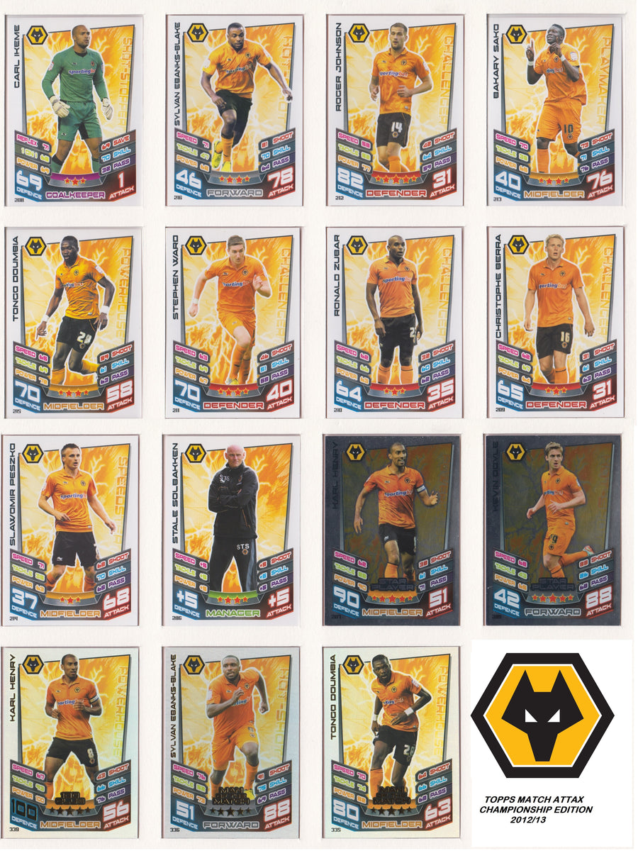 000. WOLVERHAMPTON WANDERERS  - TOPPS MATCH ATTAX CHAMPIONSHIP EDITION 2012/13