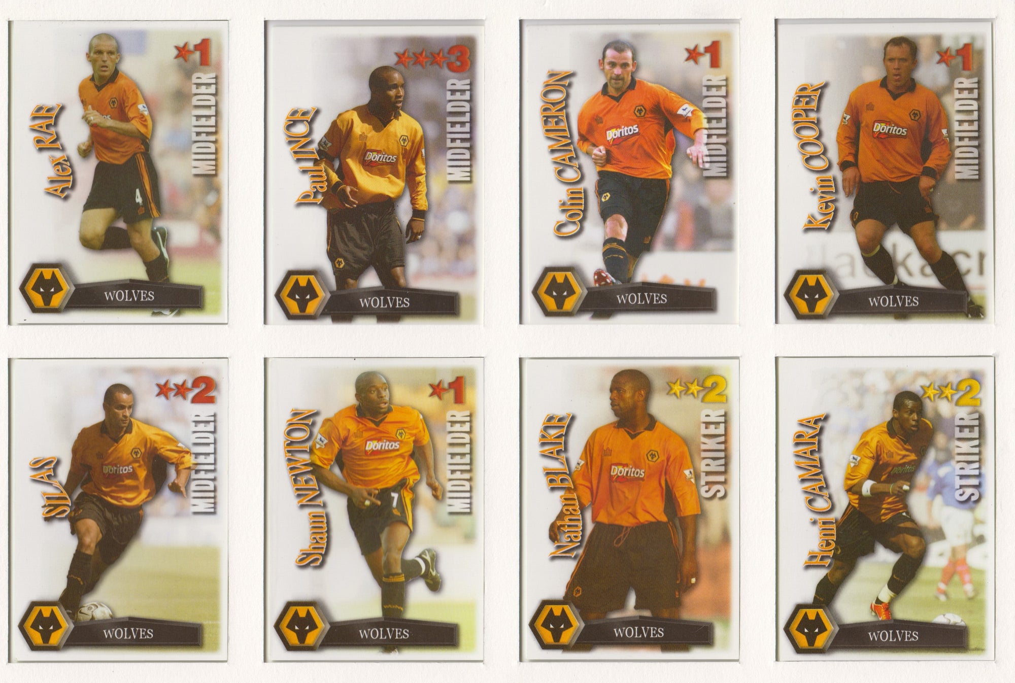000. WOLVERHAMPTON WANDERERS - KOMPLETT SETT MED SHOOT OUT PREMIER LEAGUE 2003/04
