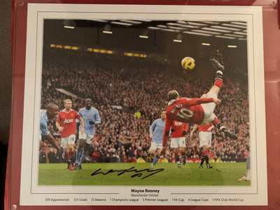 WAYNE ROONEY - SIGNERT BILDE MED EKTEHETSBEVIS/COA