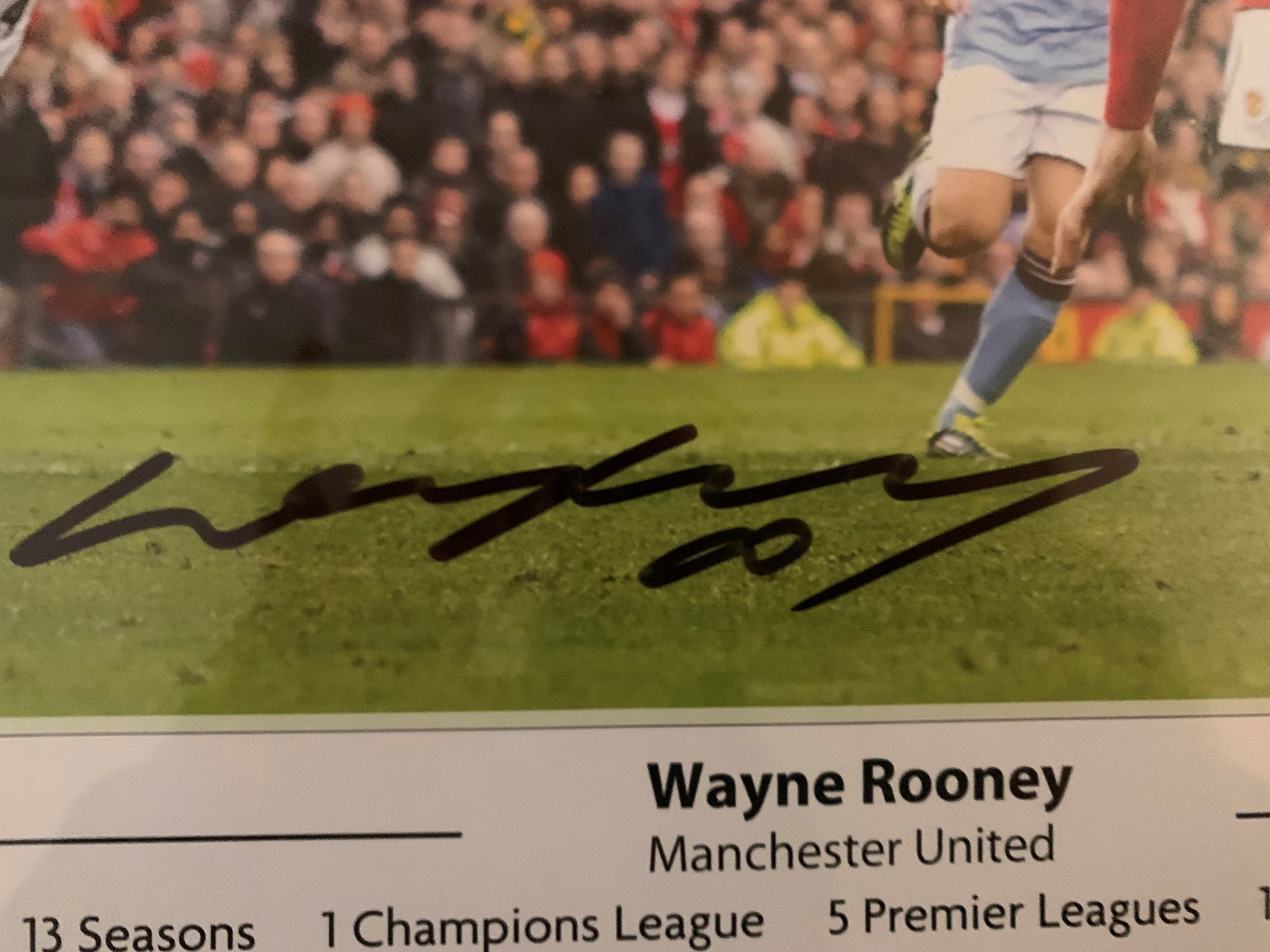 WAYNE ROONEY - SIGNERT BILDE MED EKTEHETSBEVIS/COA