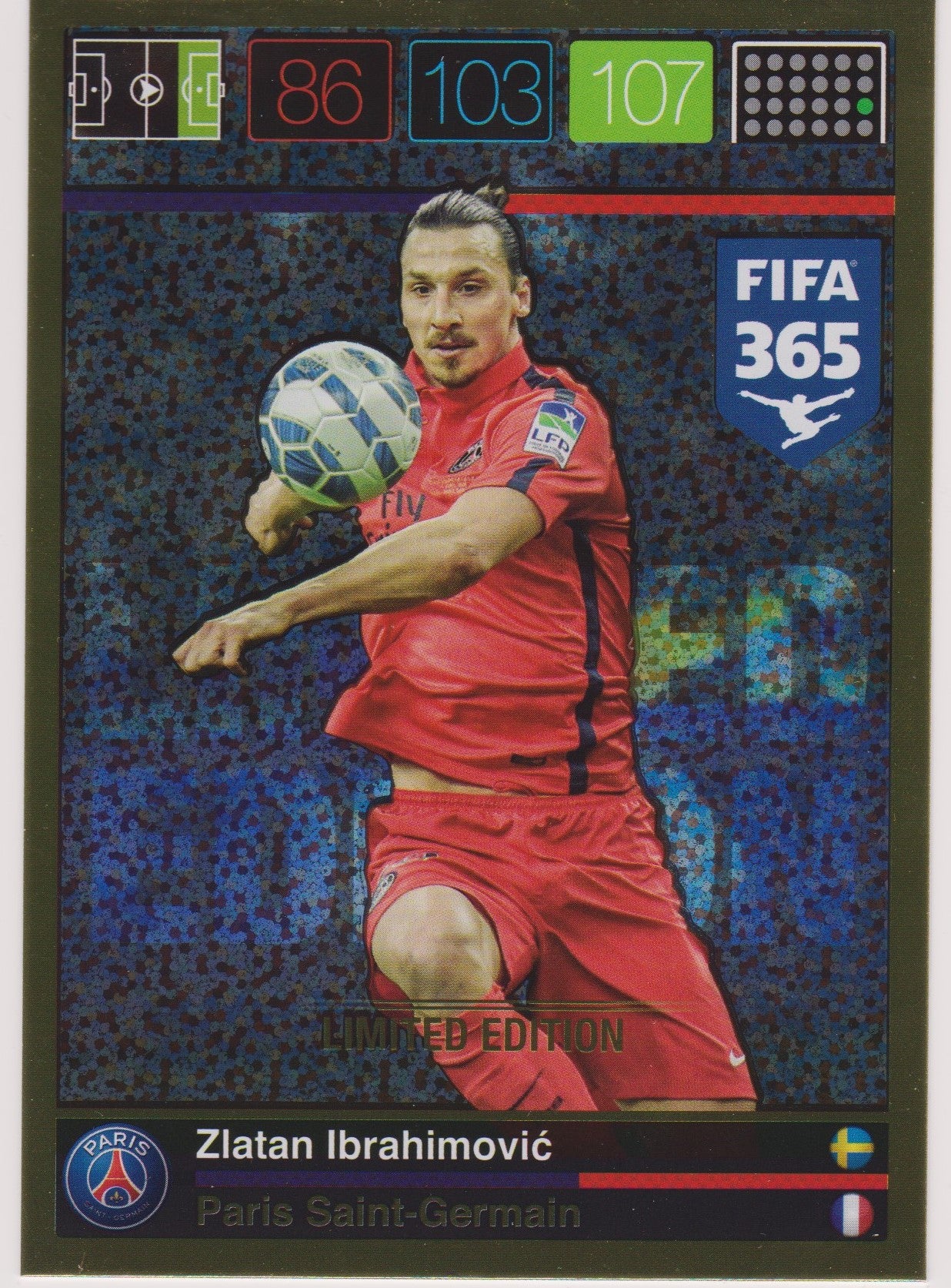LE-2016. ZLATAN IBRAHIMOVIC - PARIS SAINT GERMAIN - LIMITED EDITION - STORFORMAT KORT