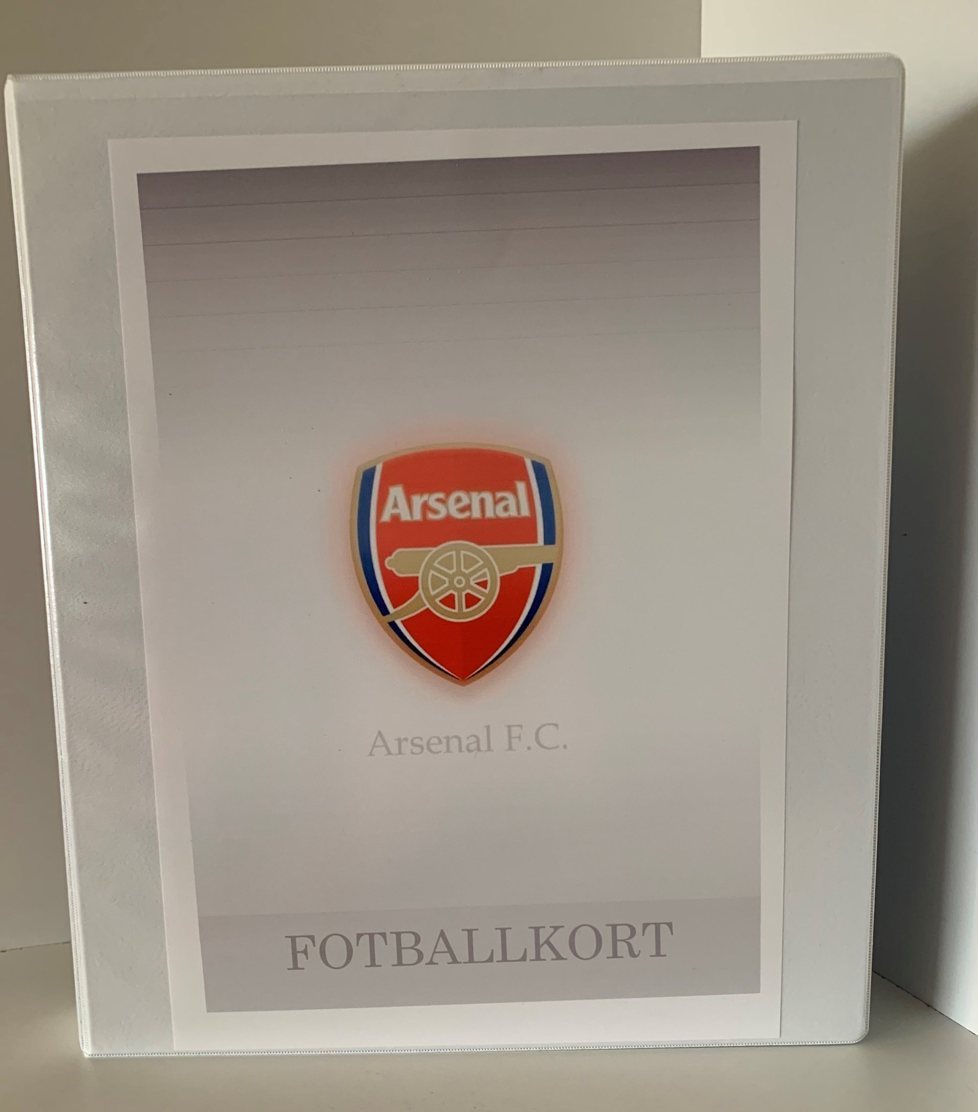 ARSENAL SAMLEPERM FOR FOTBALLKORT MED 50 STK PLASTLOMMER MED PLASS TIL  450 STK KORT