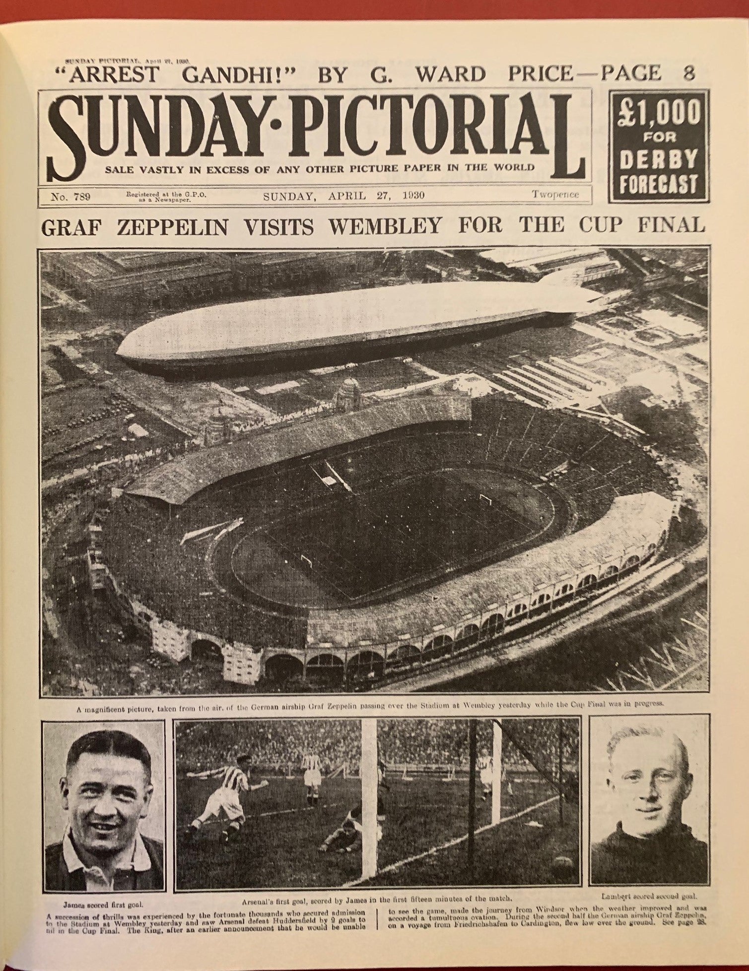 GREAT MOMENT`S IN THE HISTORY OF ARSENAL - REPRINTED FROM THE ORIGINAL NEWSPAPERS