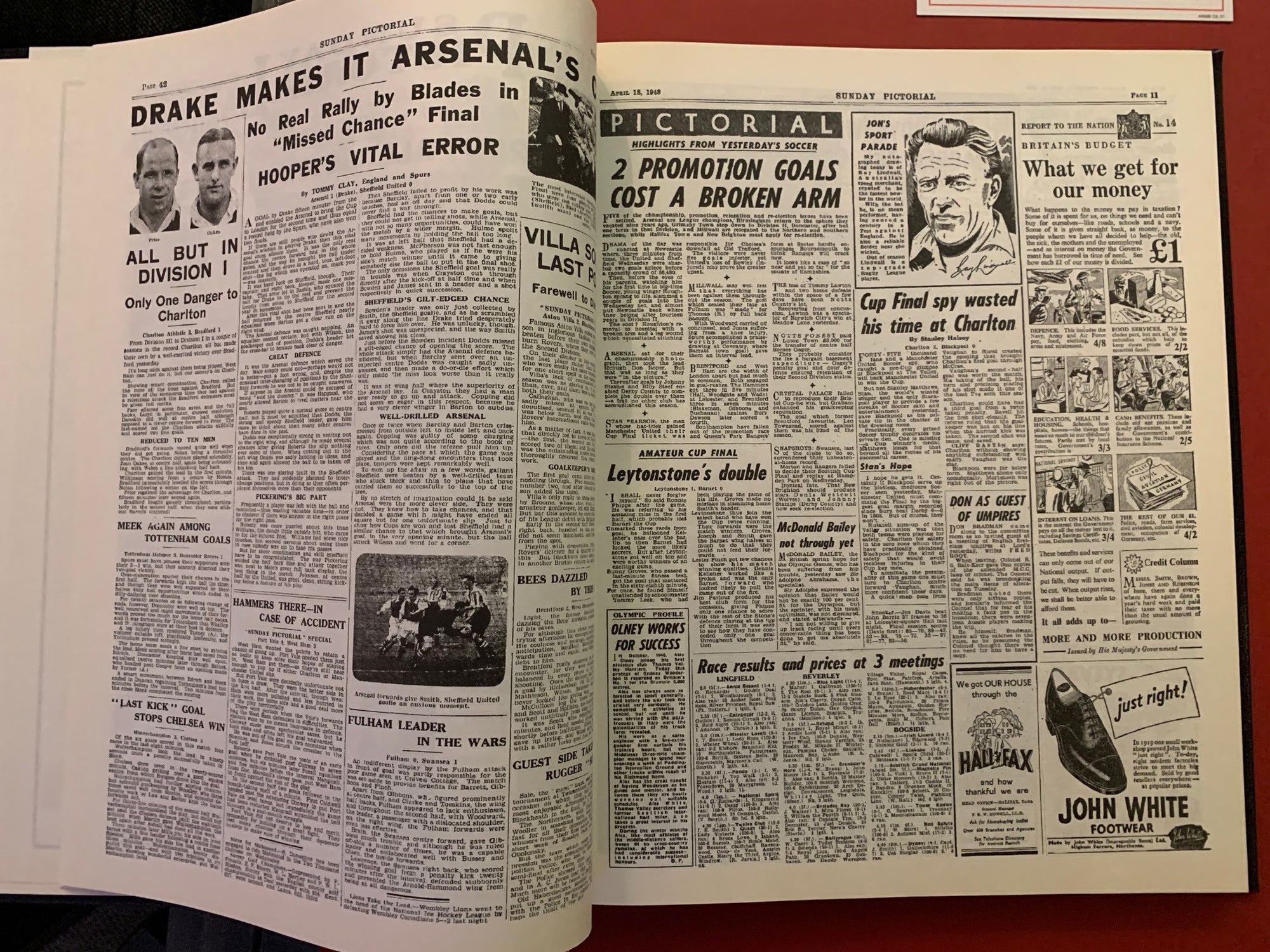 GREAT MOMENT`S IN THE HISTORY OF ARSENAL - REPRINTED FROM THE ORIGINAL NEWSPAPERS