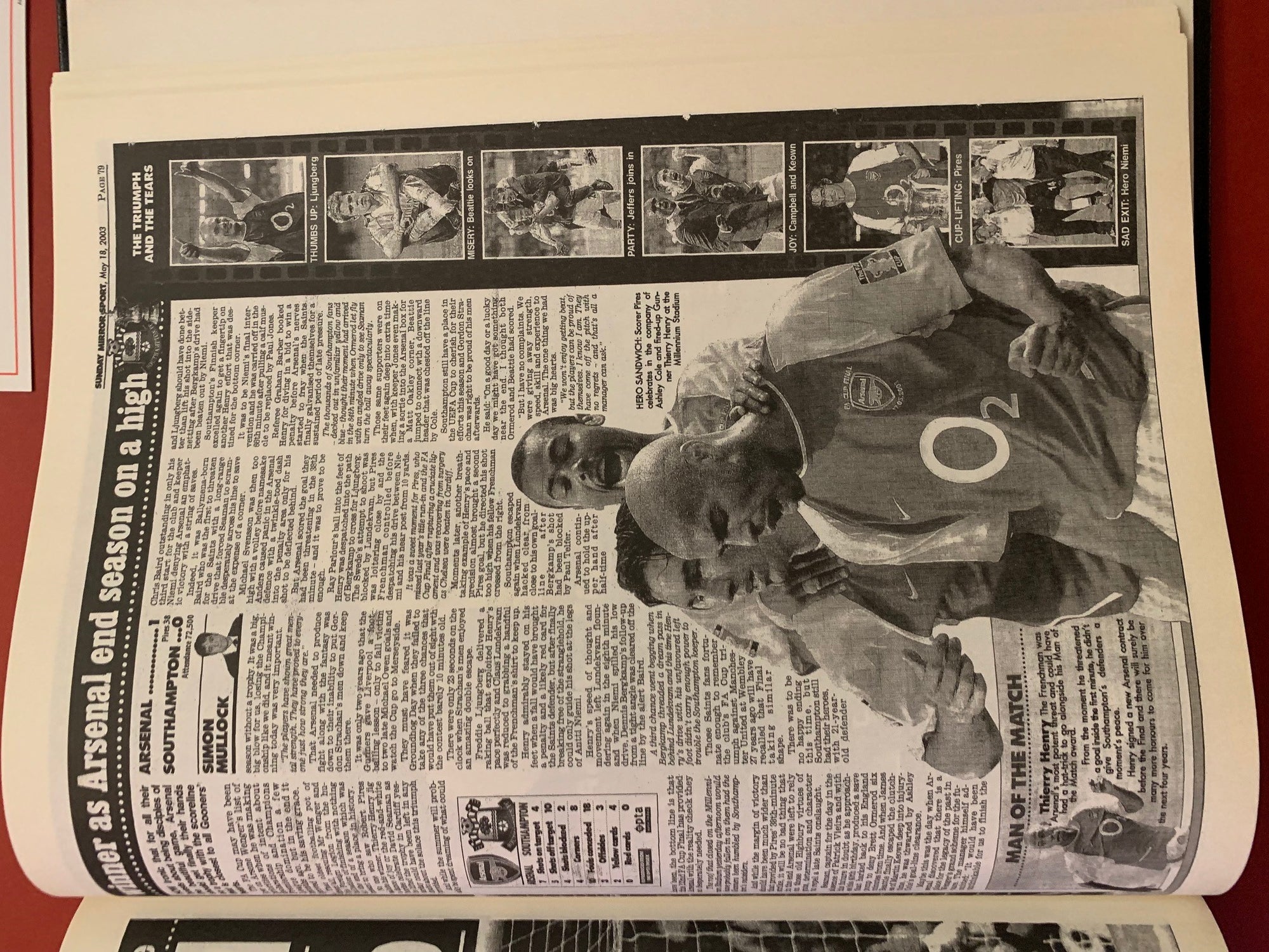 GREAT MOMENT`S IN THE HISTORY OF ARSENAL - REPRINTED FROM THE ORIGINAL NEWSPAPERS