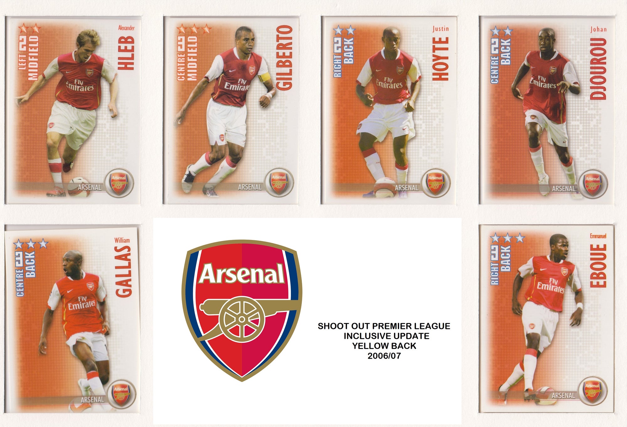 000. ARSENAL - KOMPLETT SETT MED SHOOT OUT PREMIER LEAGUE 2006/07 - INCL UPDATE
