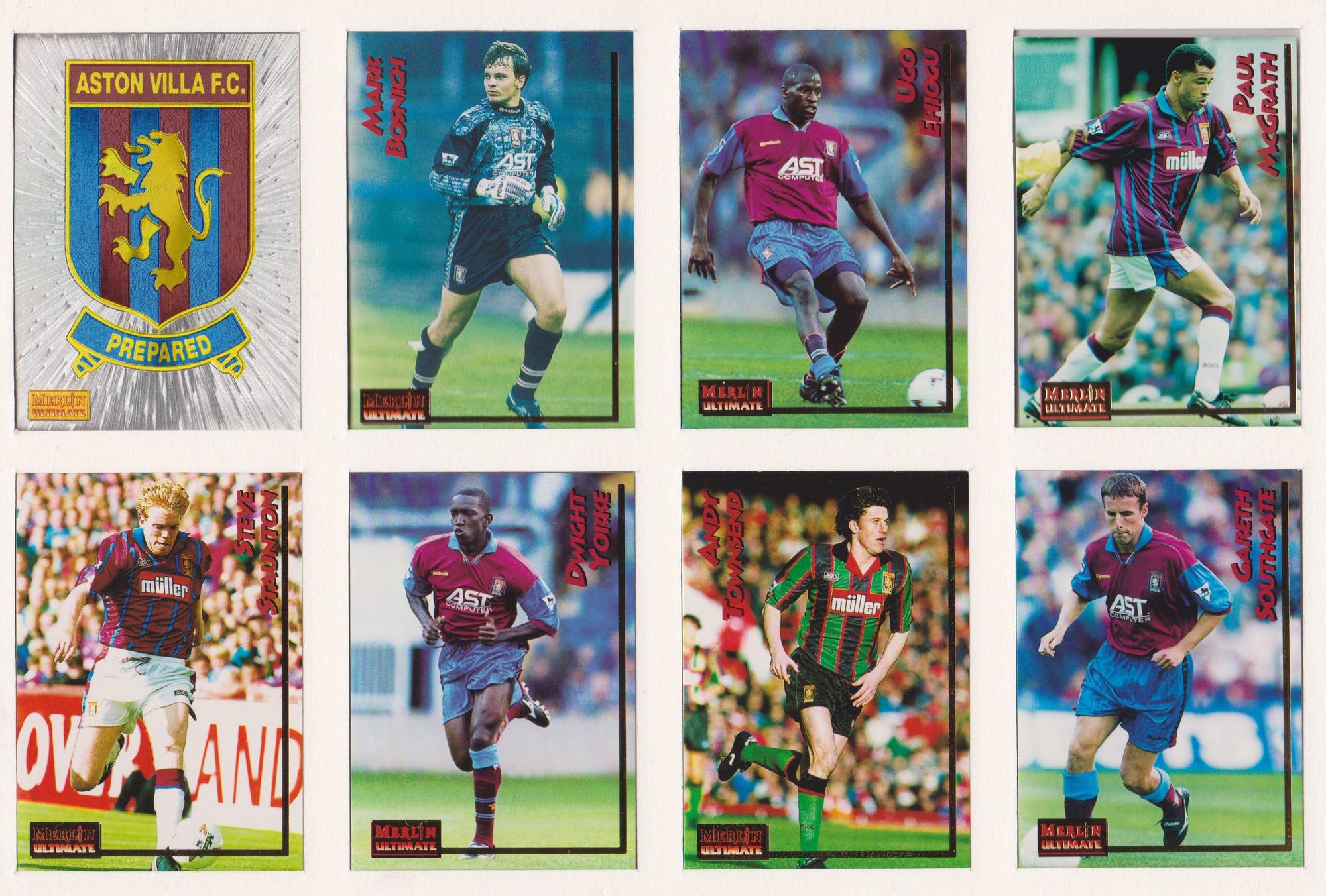 000. ASTON VILLA - KOMPLETT SETT MERLIN`S ULTIMATE 1995/96
