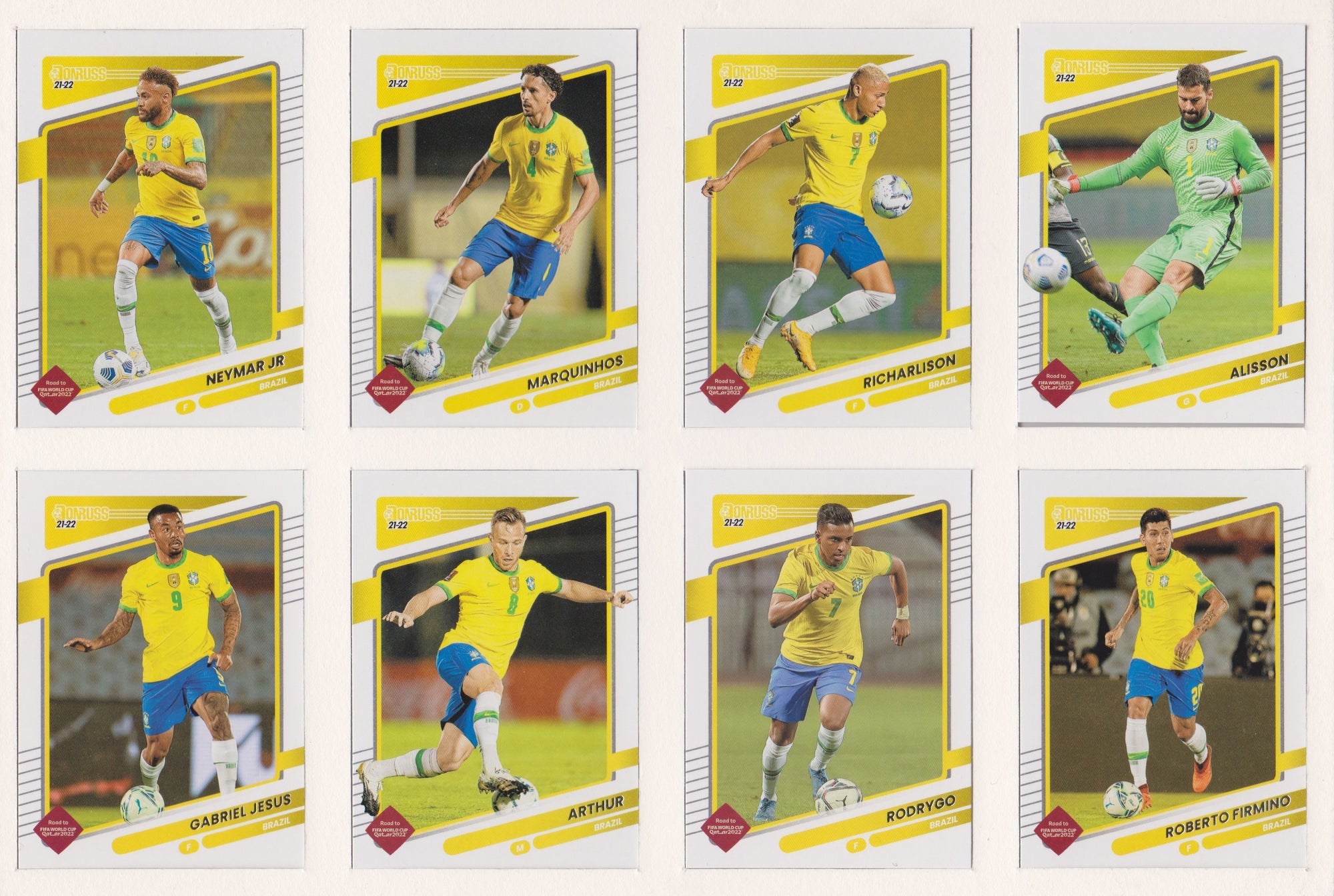 BRAZIL - COMPLETE TEAMSET - DONRUSS ROAD TO QATAR 2022 - BASE