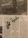 "REPLICA" AV FØRSTE-SIDE LONDON HERALD 7.FEBRUAR 1958 - SIGNERT AV KENNY MORGEN OG ALBERT SCANLOIN