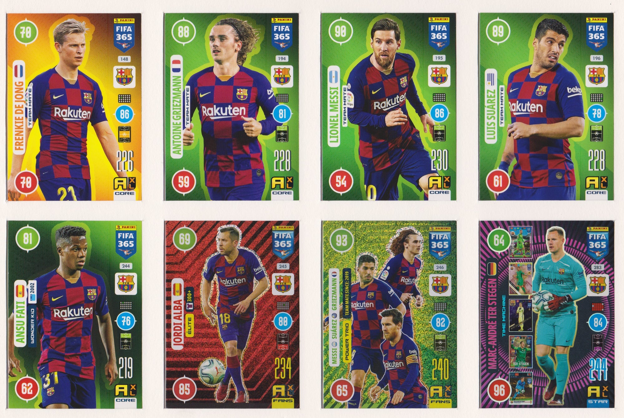 000. FC BARCELONA KOMPLETT SETT MED PANINI FIFA 365 2021