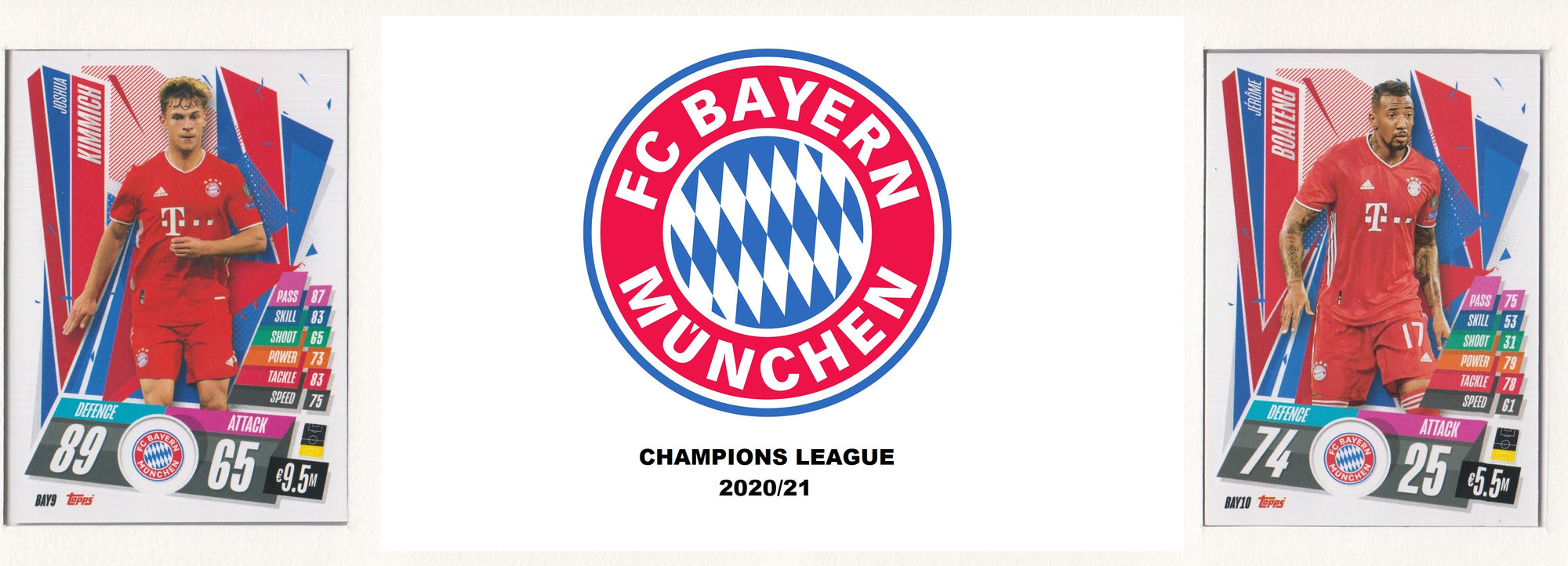 BAYERN MUNCHEN KOMPLETT SETT MED TOPPS CHAMPIONS LEAGUE 2020/21