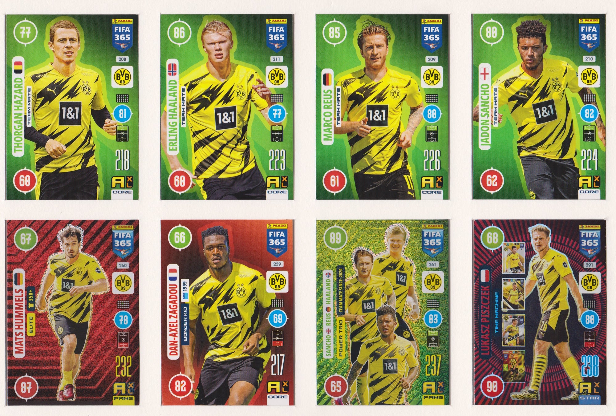 000. BORUSSIA DORTMUND KOMPLETT SETT MED PANINI FIFA 365 2021