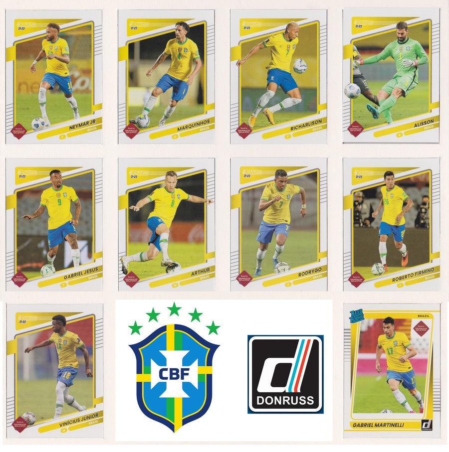 BRAZIL - COMPLETE TEAMSET - DONRUSS ROAD TO QATAR 2022 - BASE