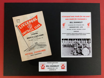 BILL SHANKLEY - SIGNERT KAMPPROGRAM FRA 1962 I MONTASJE MED "HONOURS"