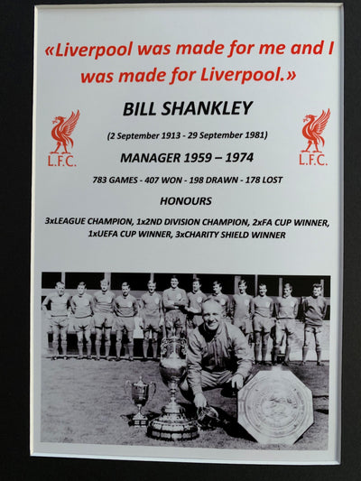 BILL SHANKLEY - SIGNERT KAMPPROGRAM FRA 1962 I MONTASJE MED "HONOURS"