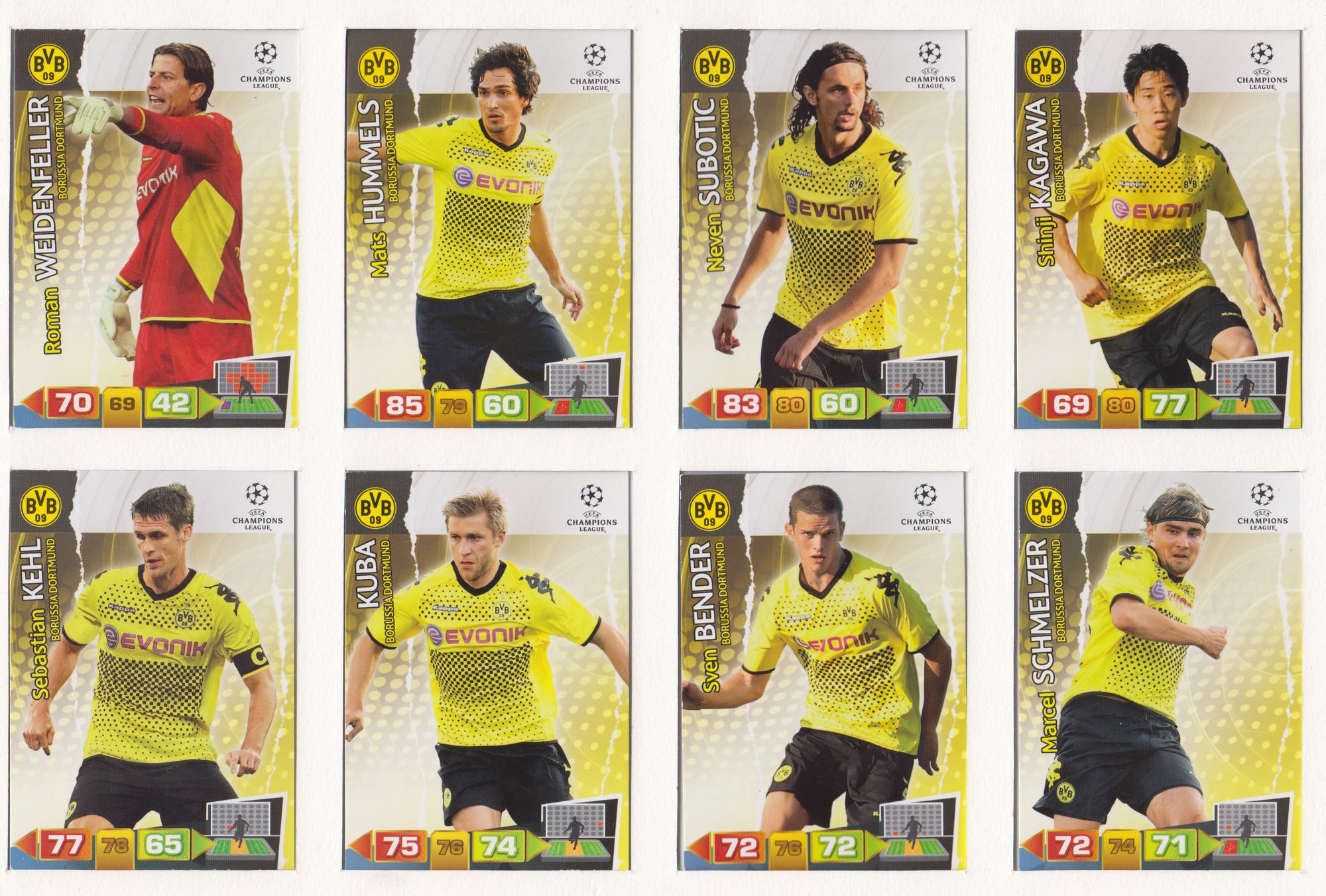 000. BORUSSIA DORTMUND KOMPLETT SETT - CHAMPIONS LEAGUE 2011/12