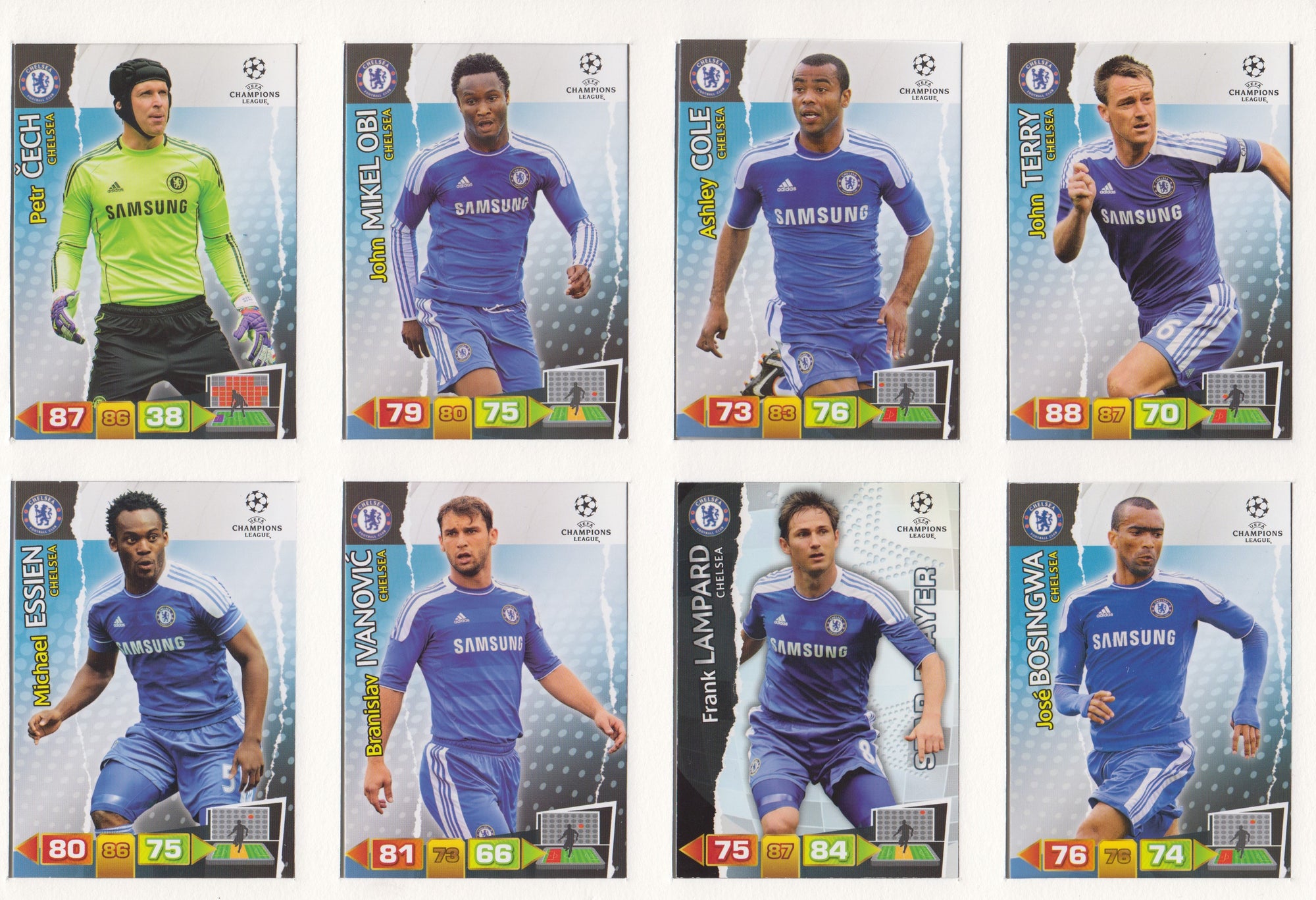 000. CHELSEA KOMPLETT SETT - CHAMPIONS LEAGUE 2011/12 - WINNERS