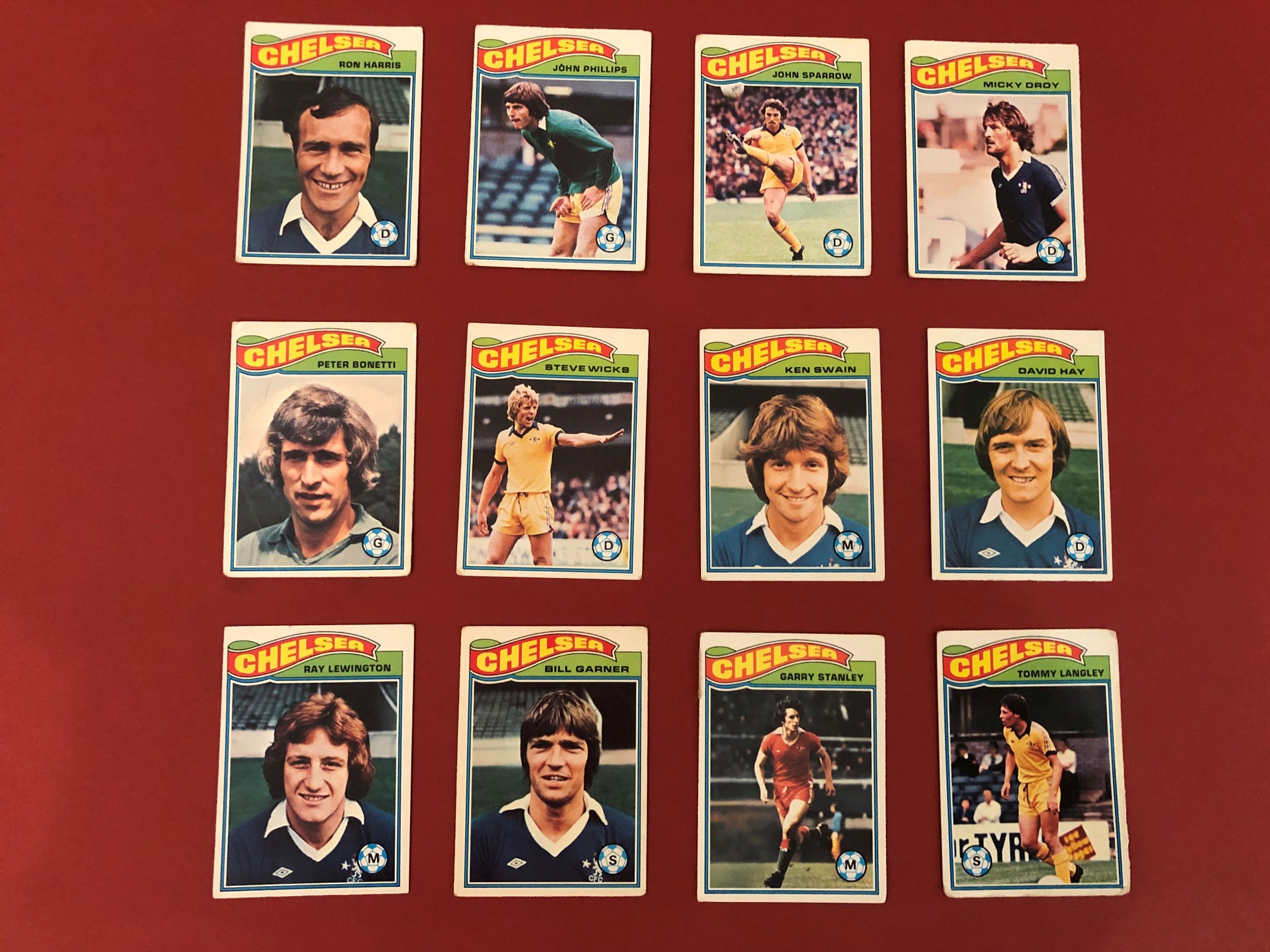 000. CHELSEA - KOMPLETT SETT MED FOTBALLKORT FRA TOPPS 1978/79