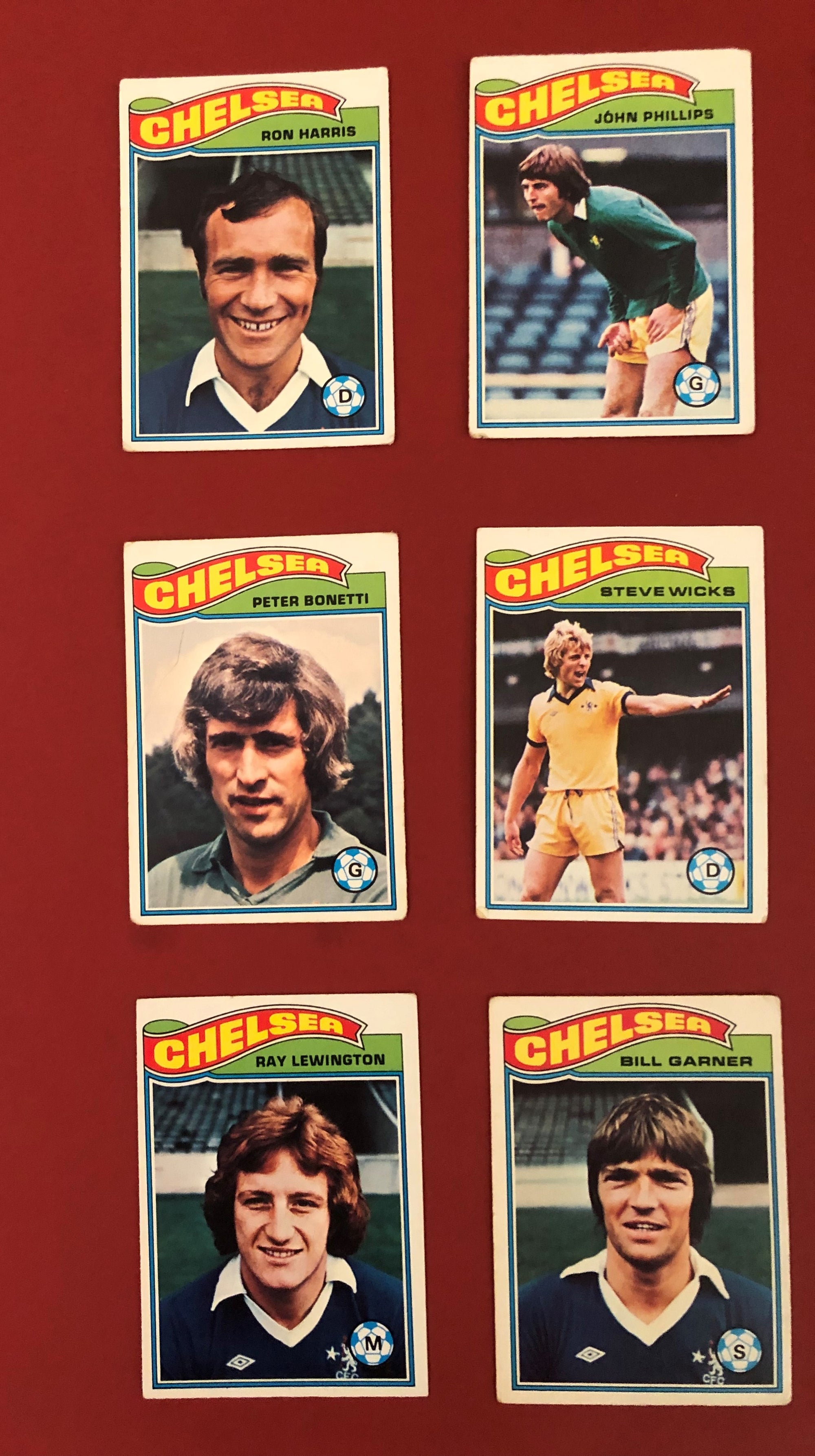 000. CHELSEA - KOMPLETT SETT MED FOTBALLKORT FRA TOPPS 1978/79