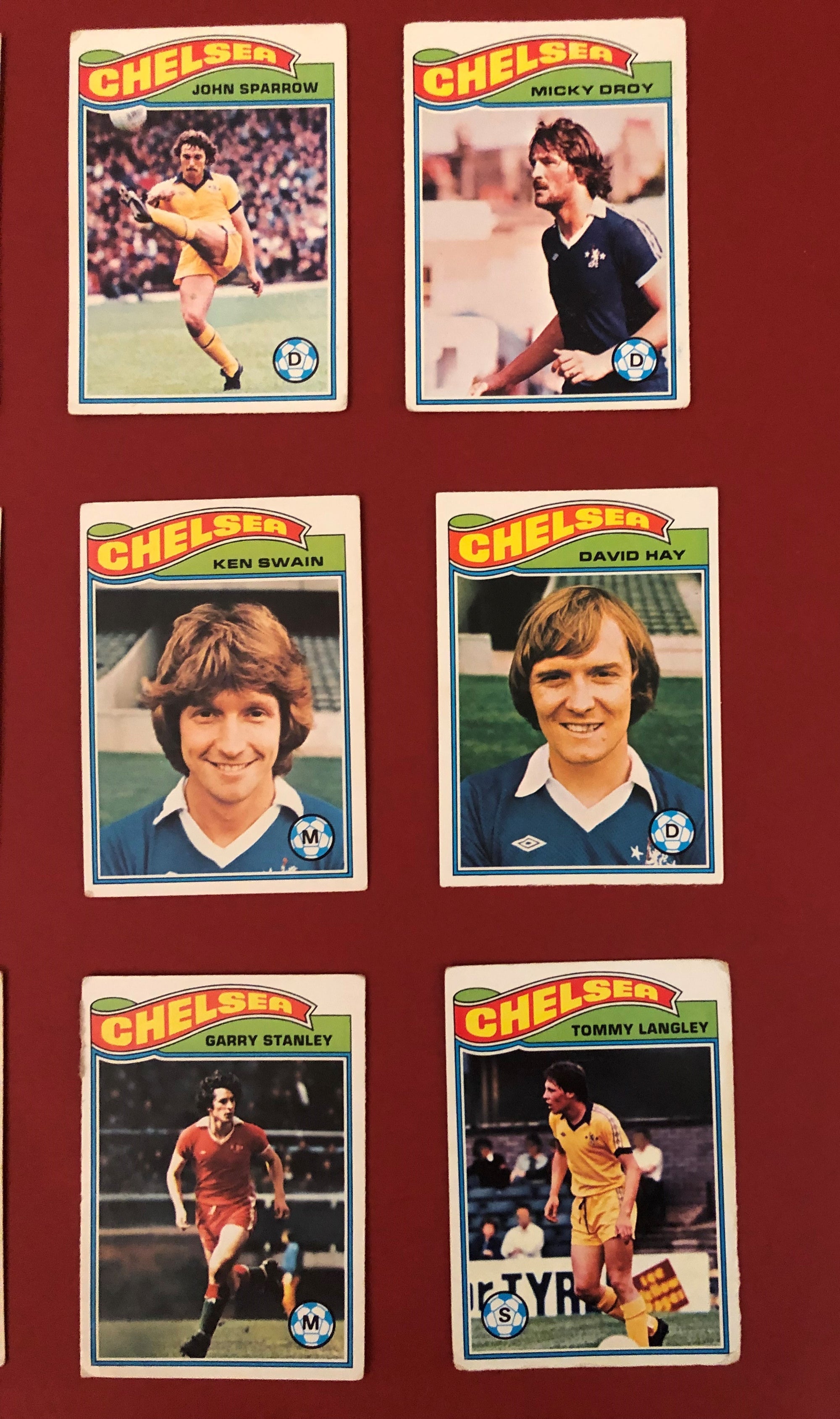 000. CHELSEA - KOMPLETT SETT MED FOTBALLKORT FRA TOPPS 1978/79