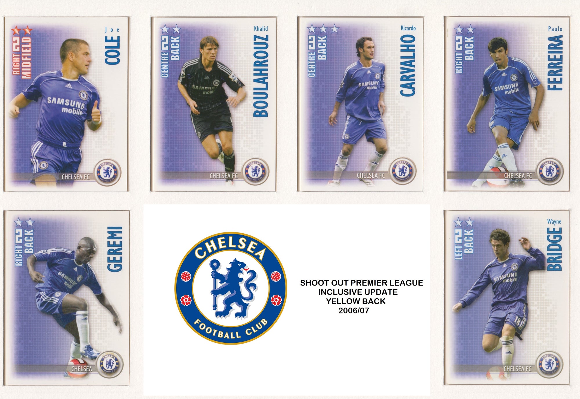 000. CHELSEA - KOMPLETT SETT MED SHOOT OUT PREMIER LEAGUE 2006/07 - INCL UPDATE