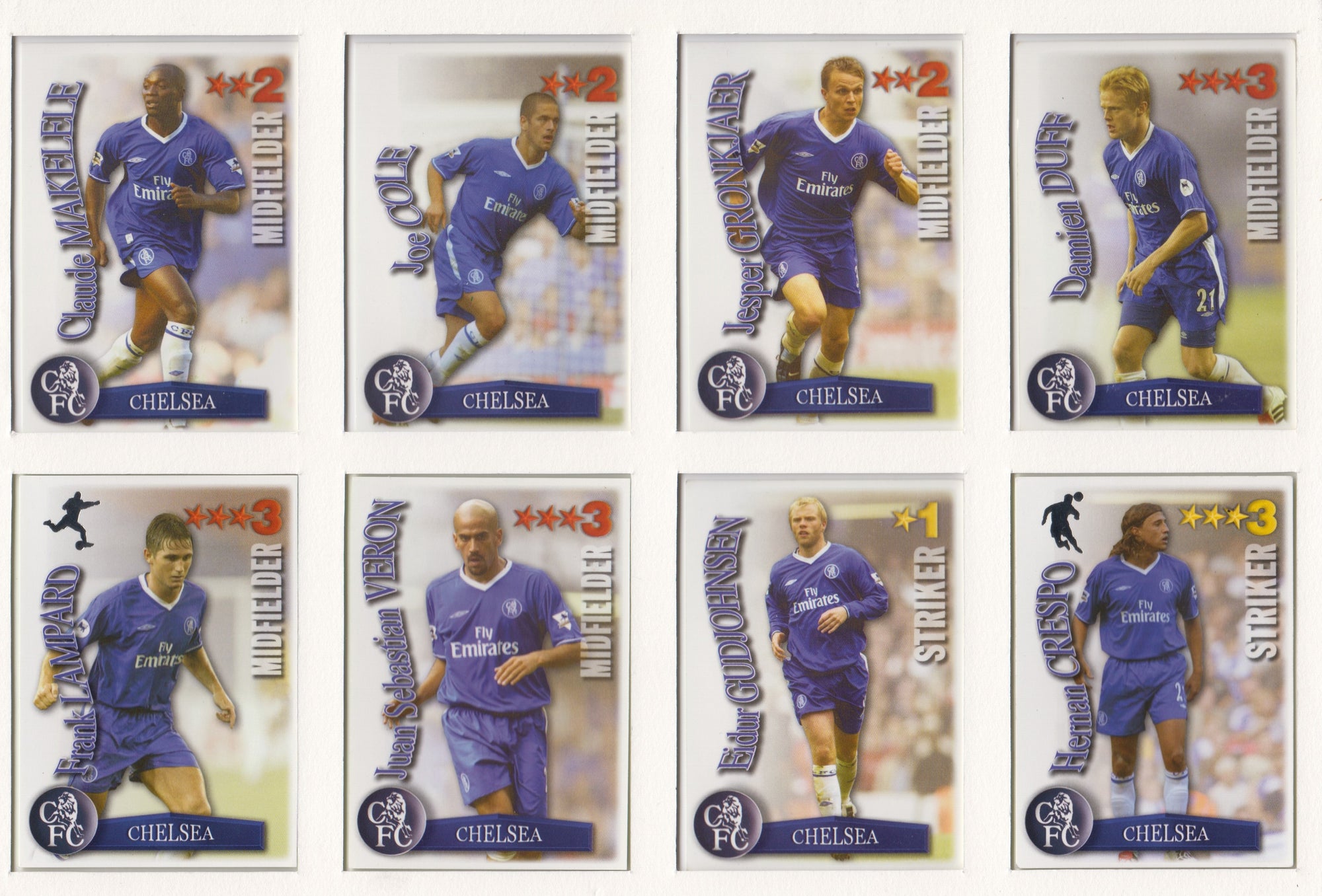 000. CHELSEA - KOMPLETT SETT MED SHOOT OUT PREMIER LEAGUE 2003/04