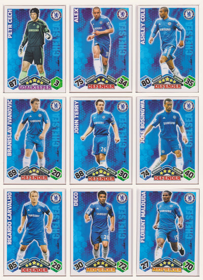 000. CHELSEA - KOMPLETT SETT MED TOPPS MATCH ATTAX PREMIER LEAGUE 2009/10