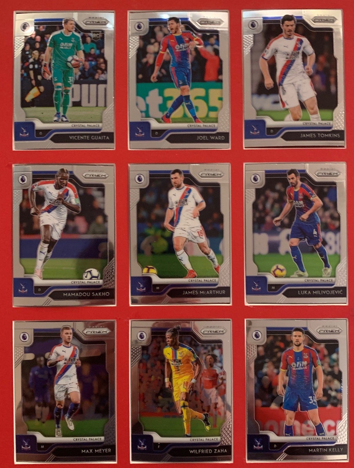 000. CRYSTAL PALACE KOMPLETT SETT MED PANINI PRIZM PREMIER LEAGUE 2019/20