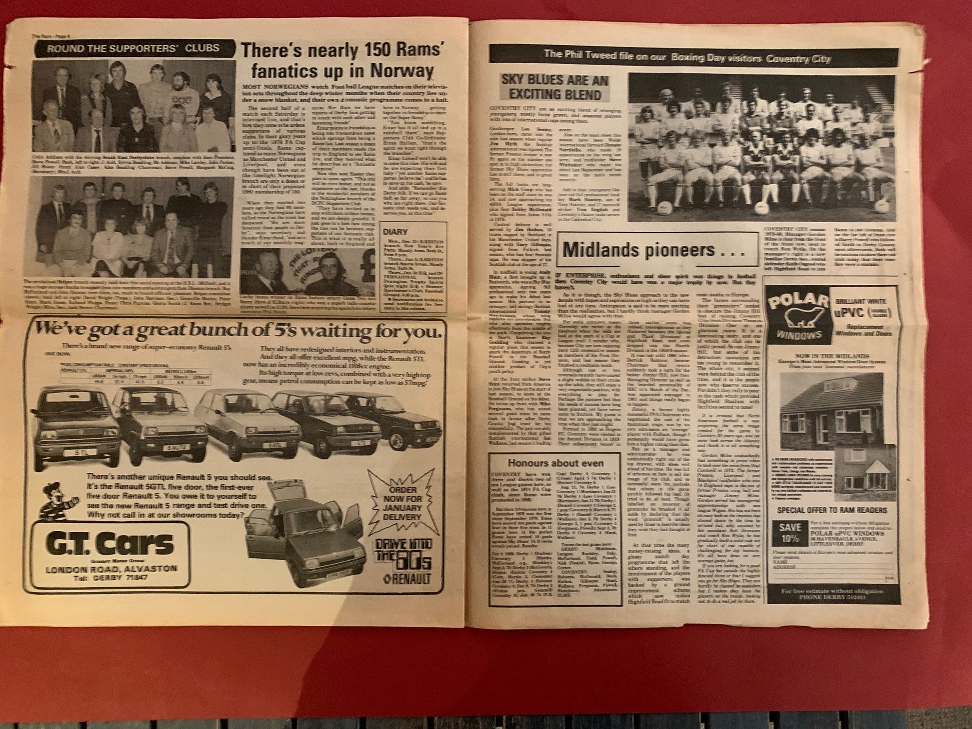 1979/80 - RAM - KAMPAVIS FRA BOXING DAY -  DERBY - COVENTRY