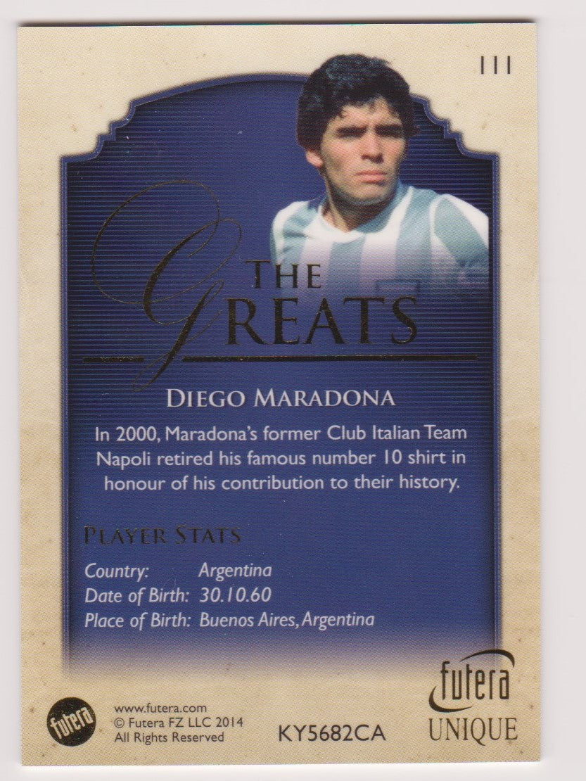 111. DIEGO MARADONA - ARGENTINA - THE GREATS