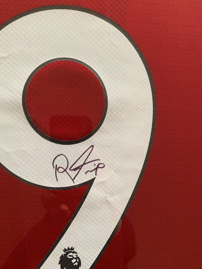 ROBERTO FIRMINO - FERDIG INNRAMMET SIGNERT DRAKT MED EKTEHETSBEVIS/COA