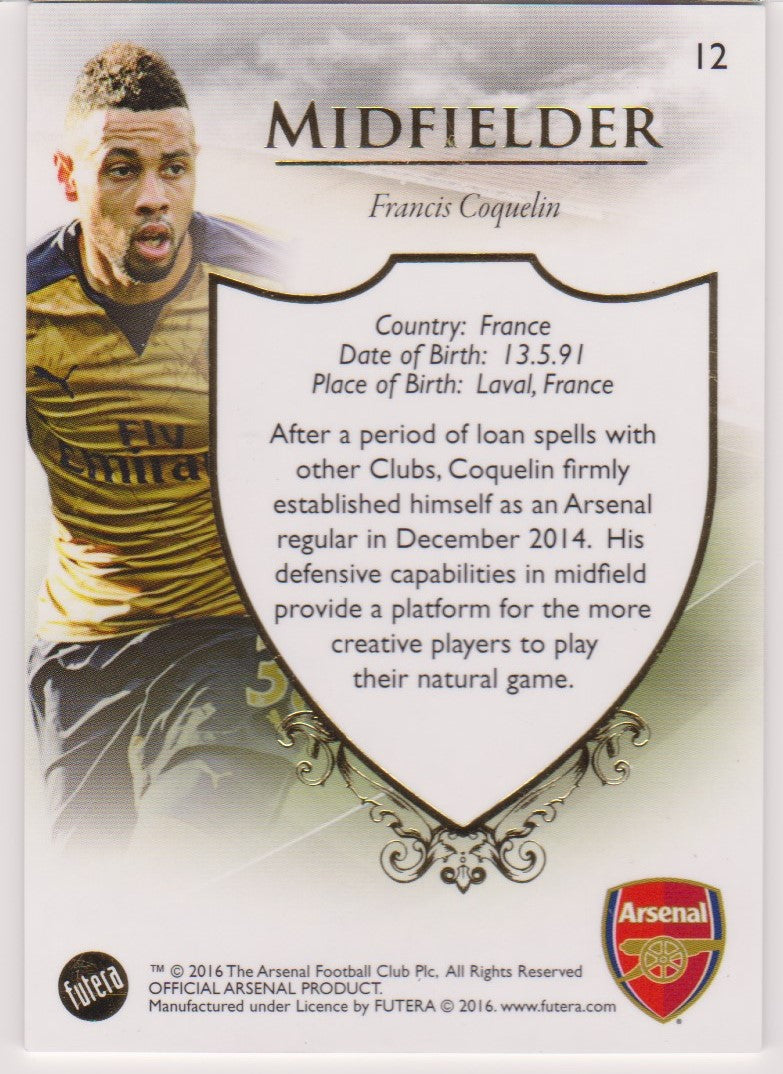 012. FRANCIS COQUELIN - CLUB BASE - ARSENAL