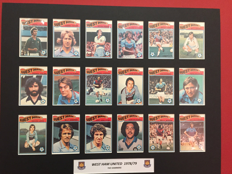 WEST-HAM UNITED FOTBALLKORTMONTASJE FRA 1978/79