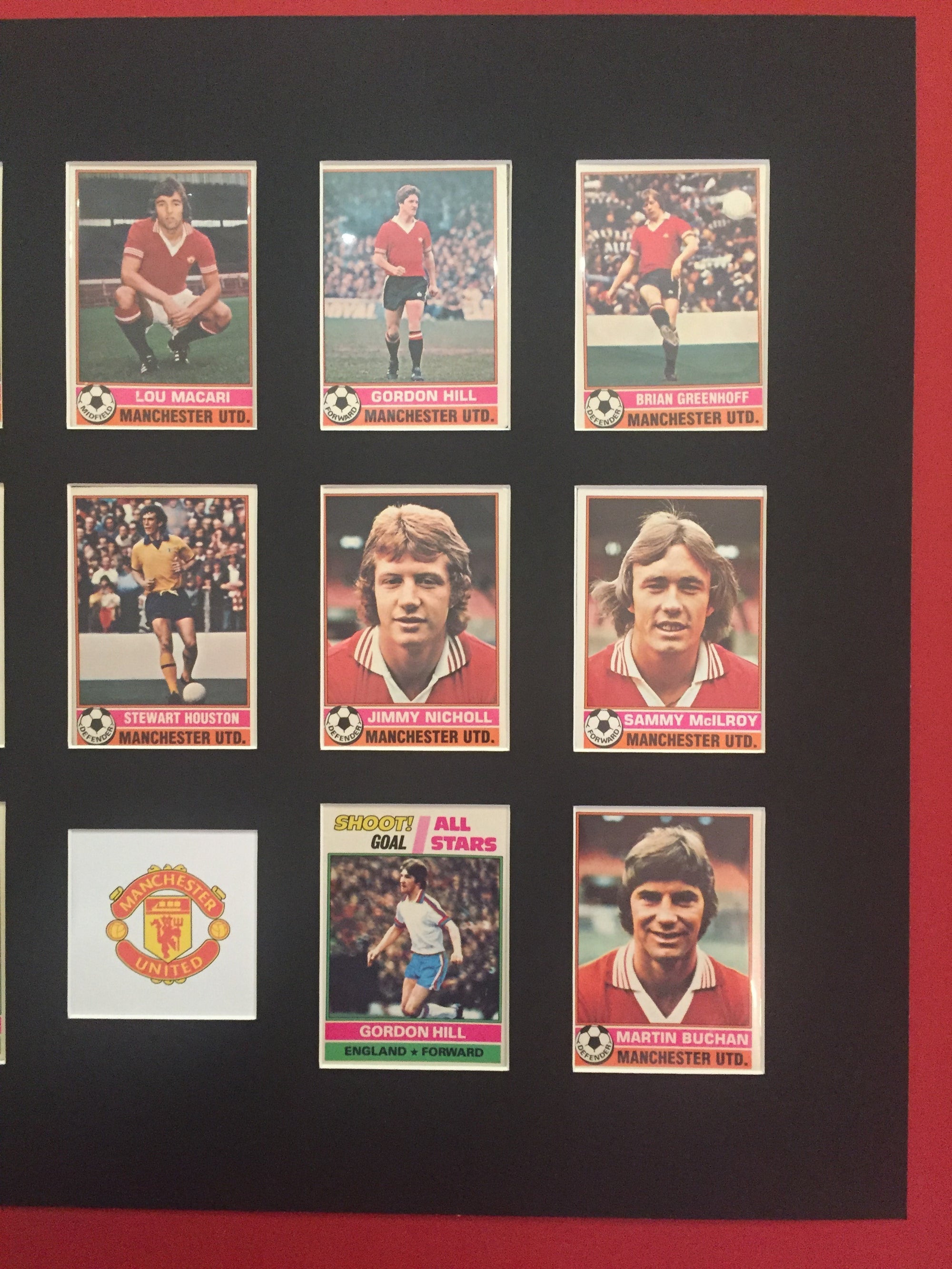 MANCHESTER UNITED FOTBALLKORTMONTASJE FRA 1977/78