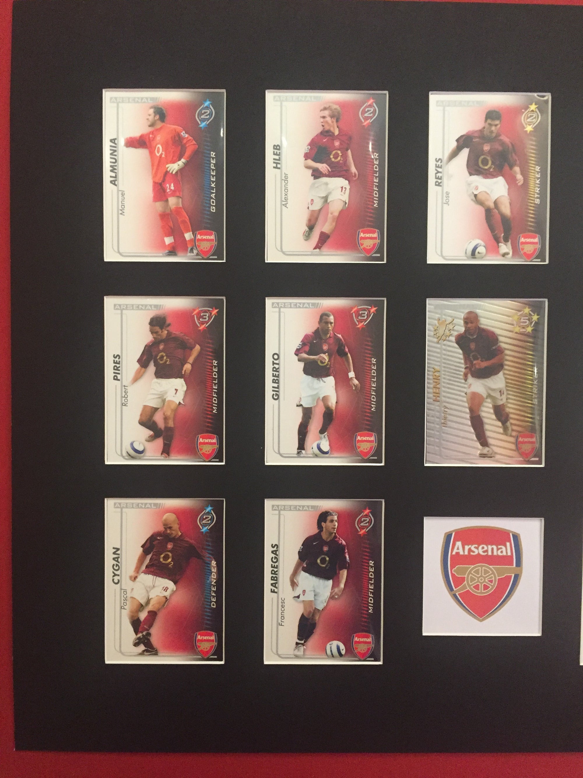 ARSENAL FOTBALLKORTMONTASJE FRA 2005/06 SESONGEN