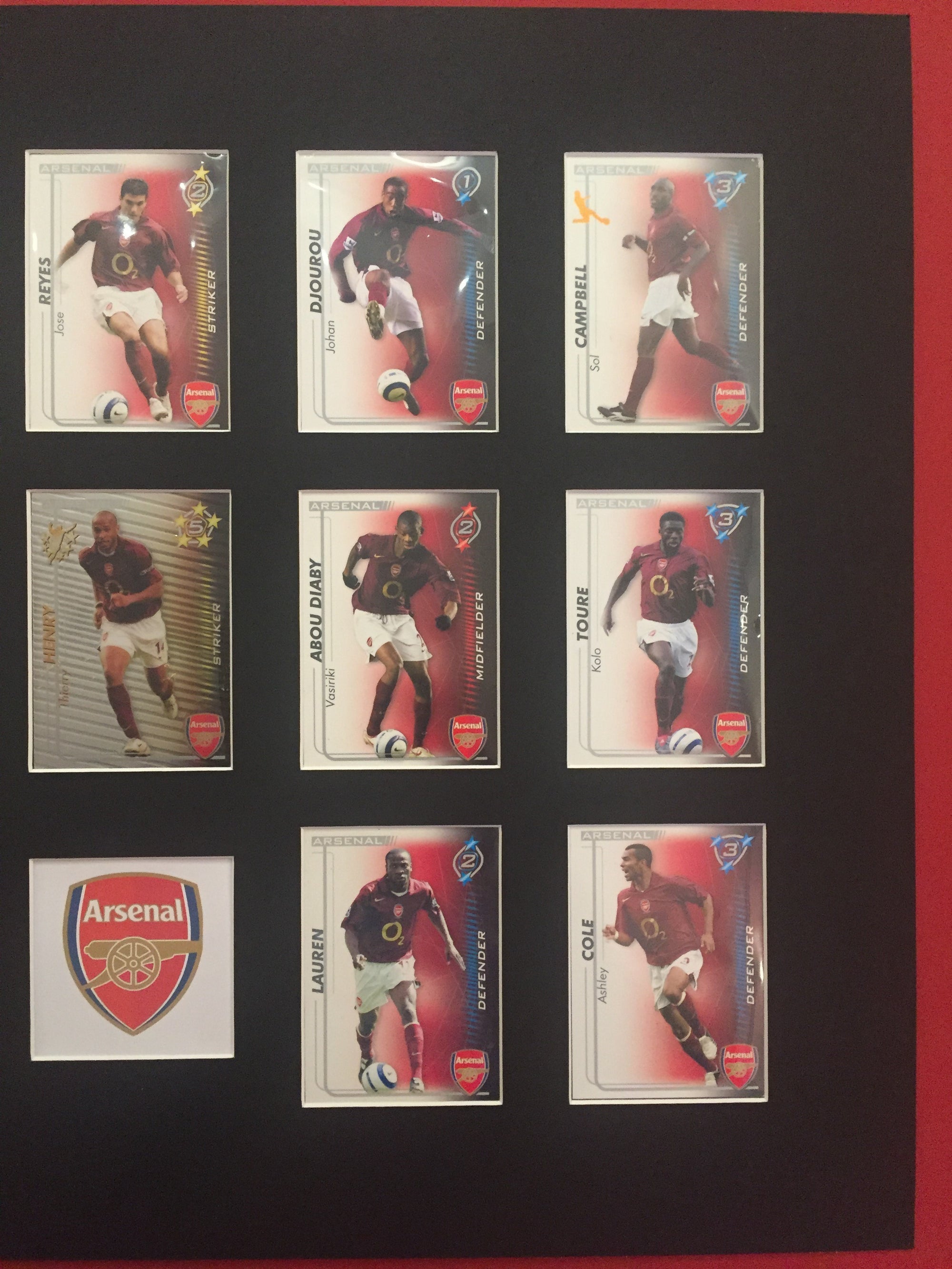 ARSENAL FOTBALLKORTMONTASJE FRA 2005/06 SESONGEN