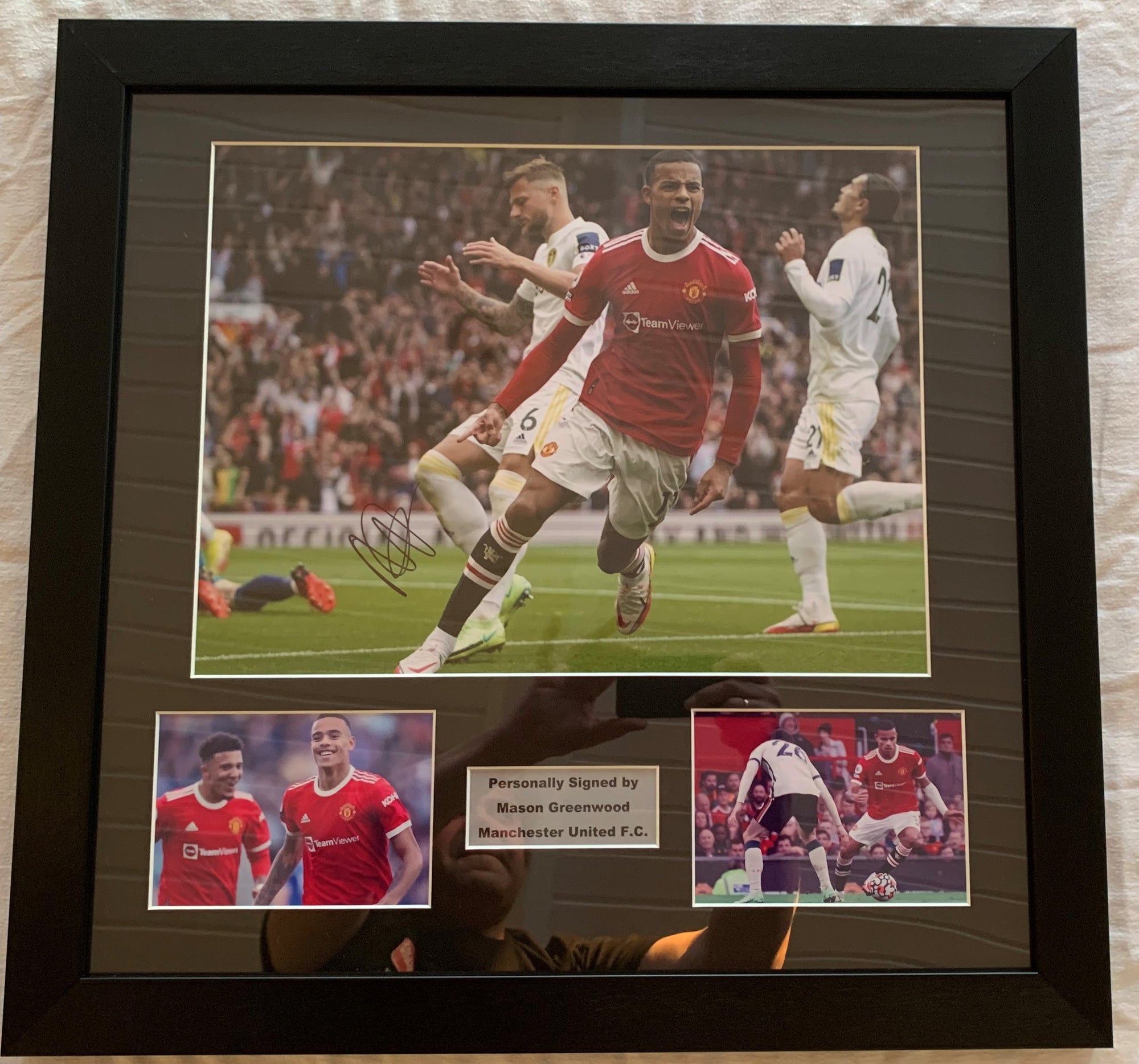 MASON GREENWOOD - SIGNERT BILDE MED EKTEHETSBEVIS/COA