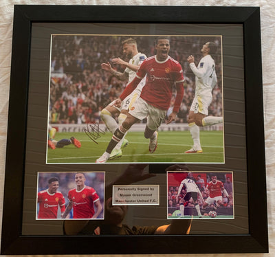 MASON GREENWOOD - SIGNERT BILDE MED EKTEHETSBEVIS/COA
