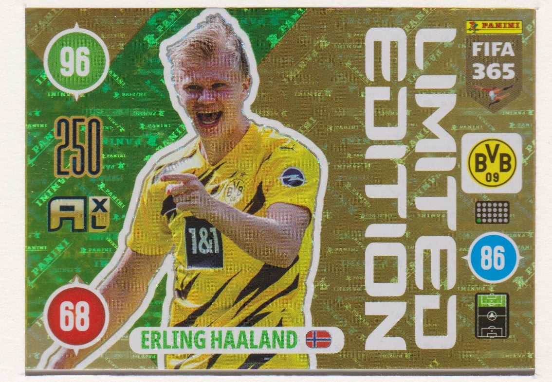 haaland limited edition card ERLING BRAUT HAALAND - BORUSSIA DORTMUND - LIMITED EDITION