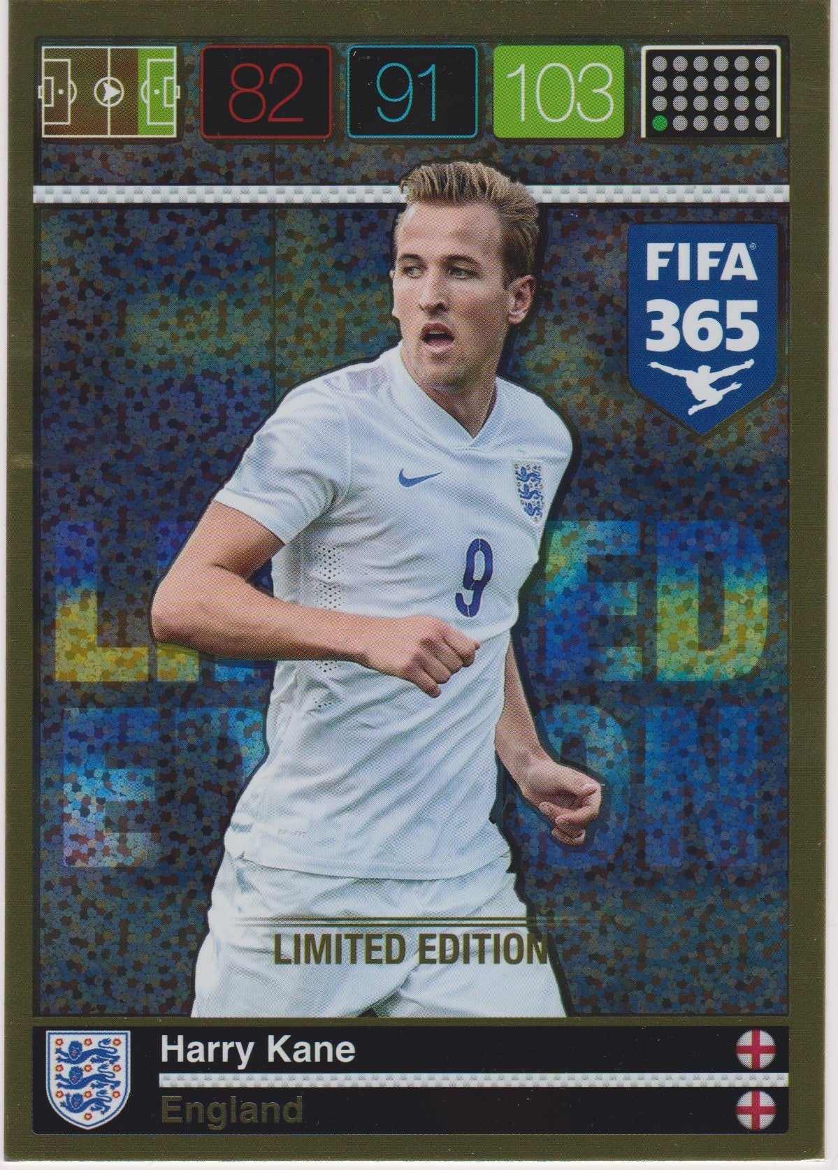 LE-2016. HARRY KANE - ENGLAND - LIMITED EDITION - STORFORMAT KORT