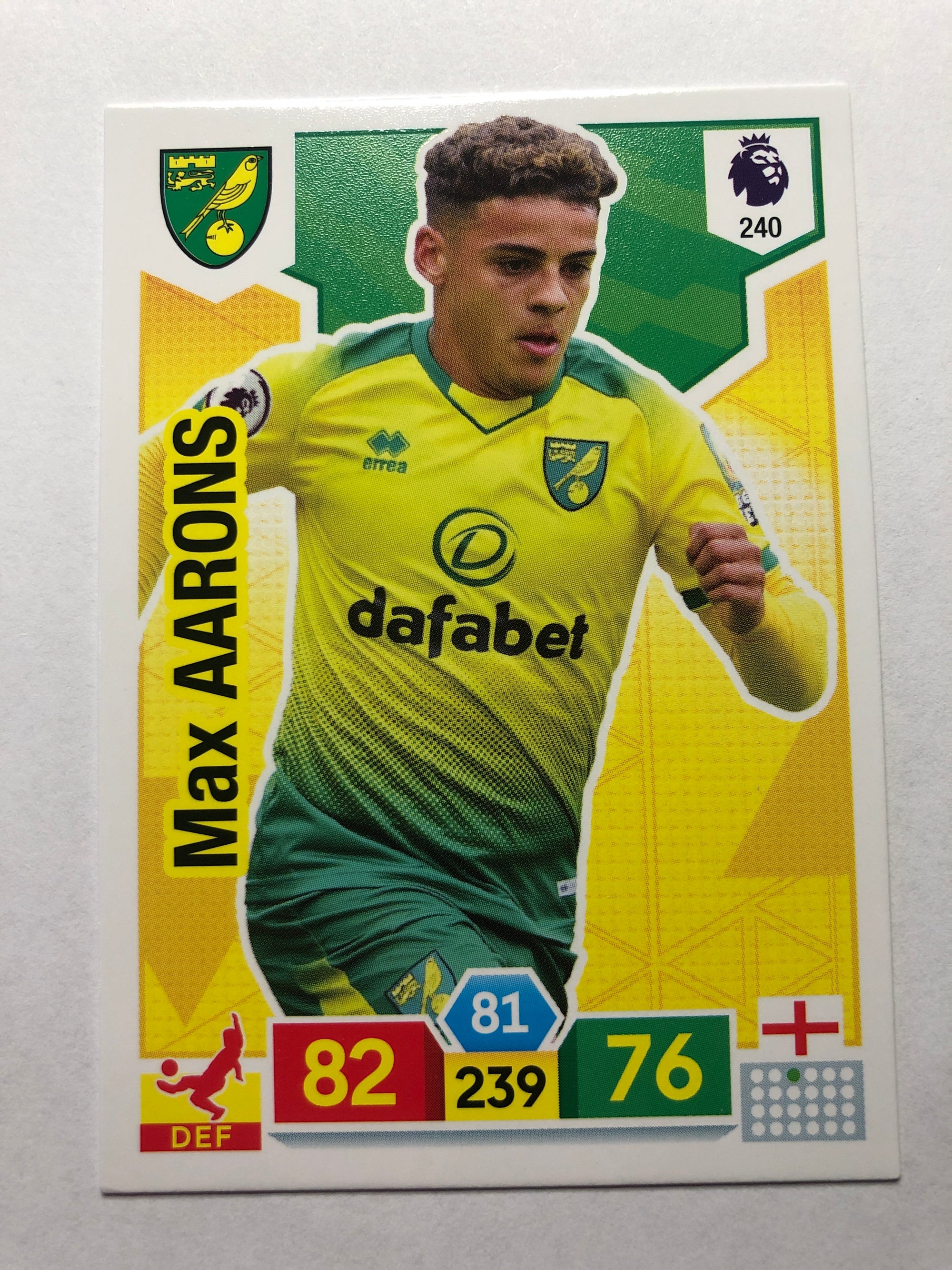 240. MAX AARONS - NORWICH CITY
