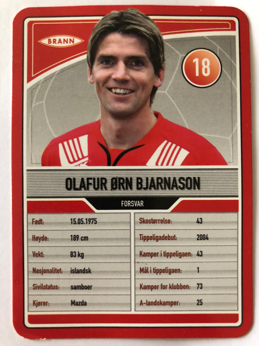 BRANN 018. OLAFUR ØRN BJARNASON