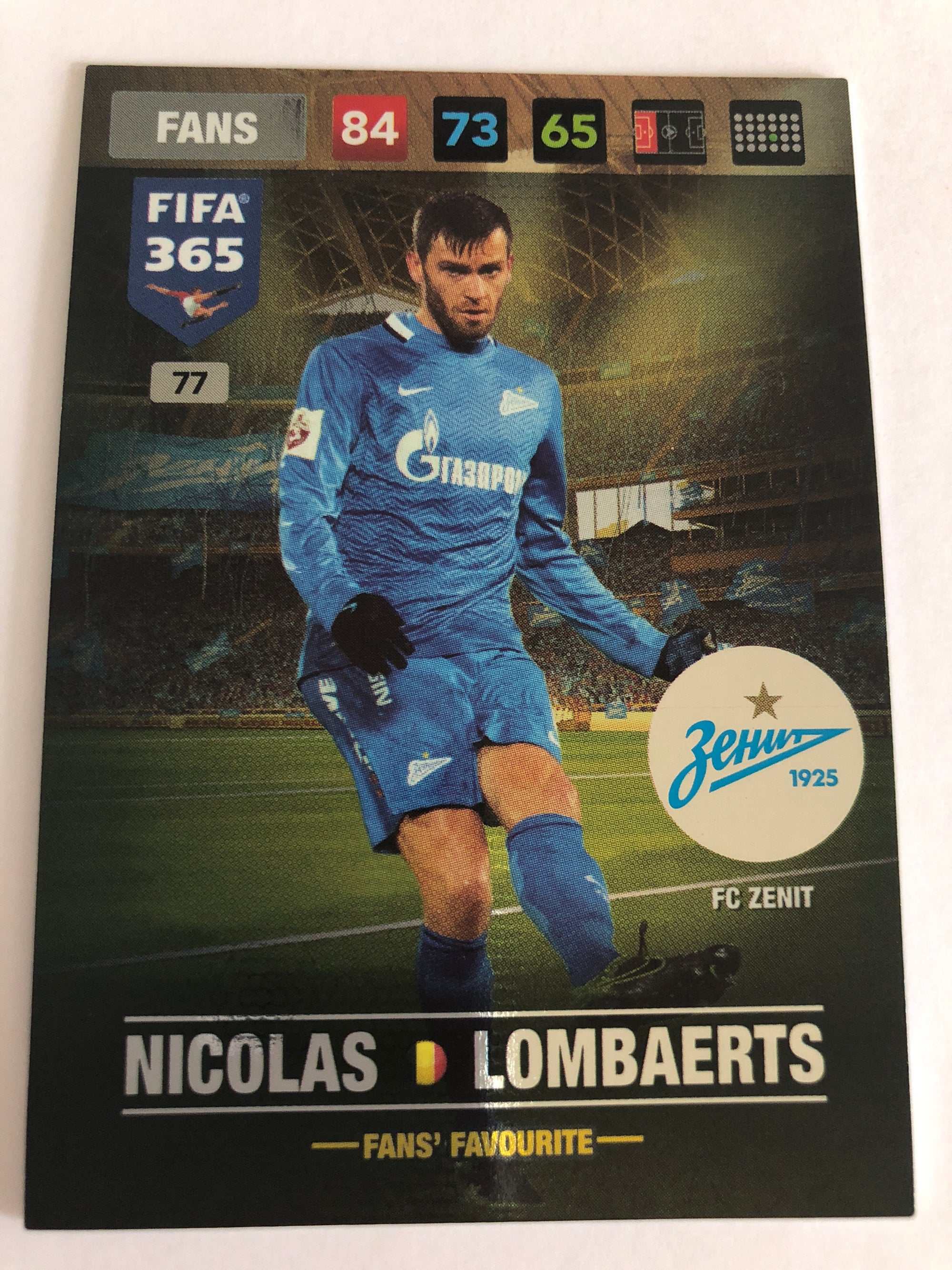 077. NICOLAS LOMBAERTS - FC ZENIT - FANS - FANS’ FAVOURITE